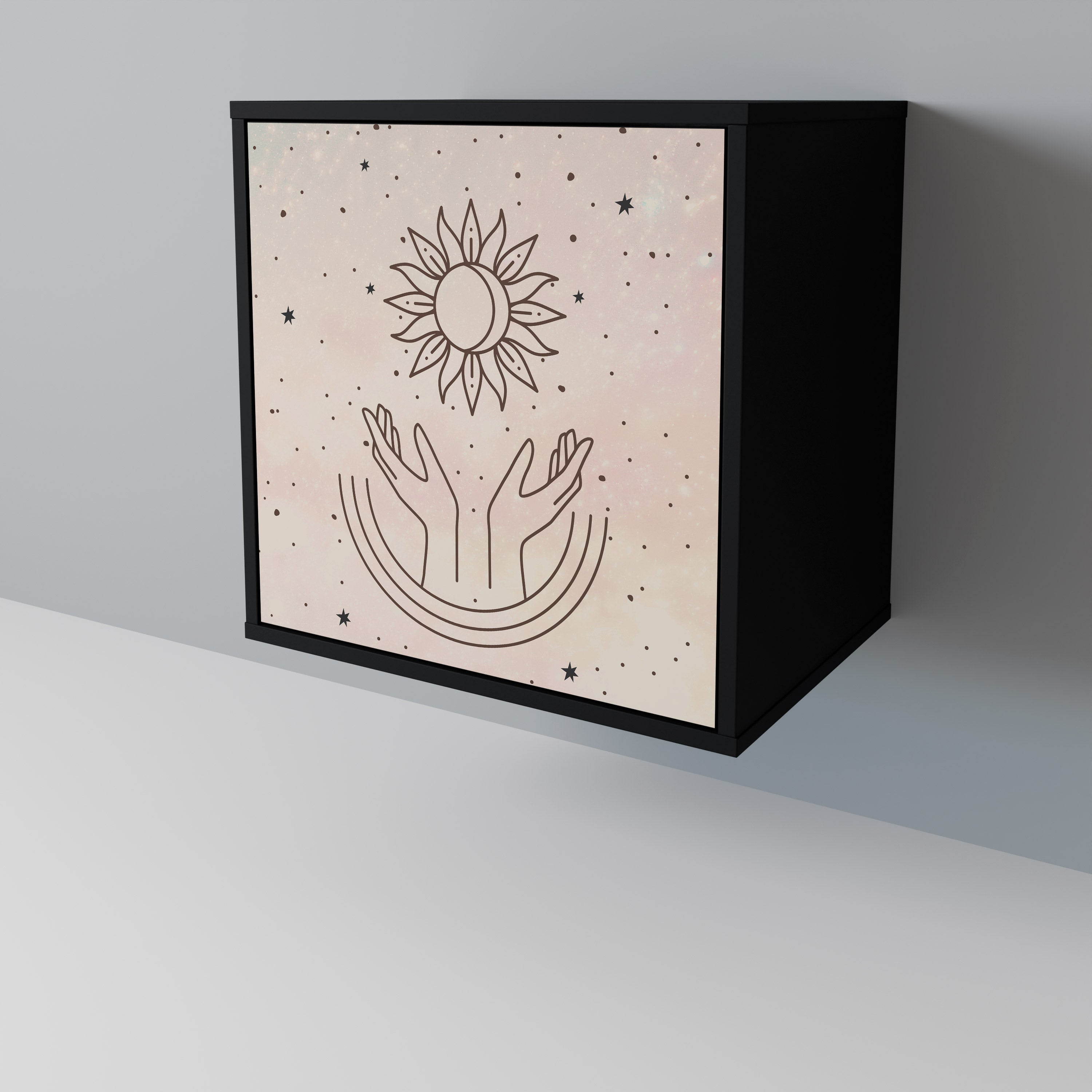 DELICATE BEAUTY Komoda 1-drzwiowa korpus Czarny