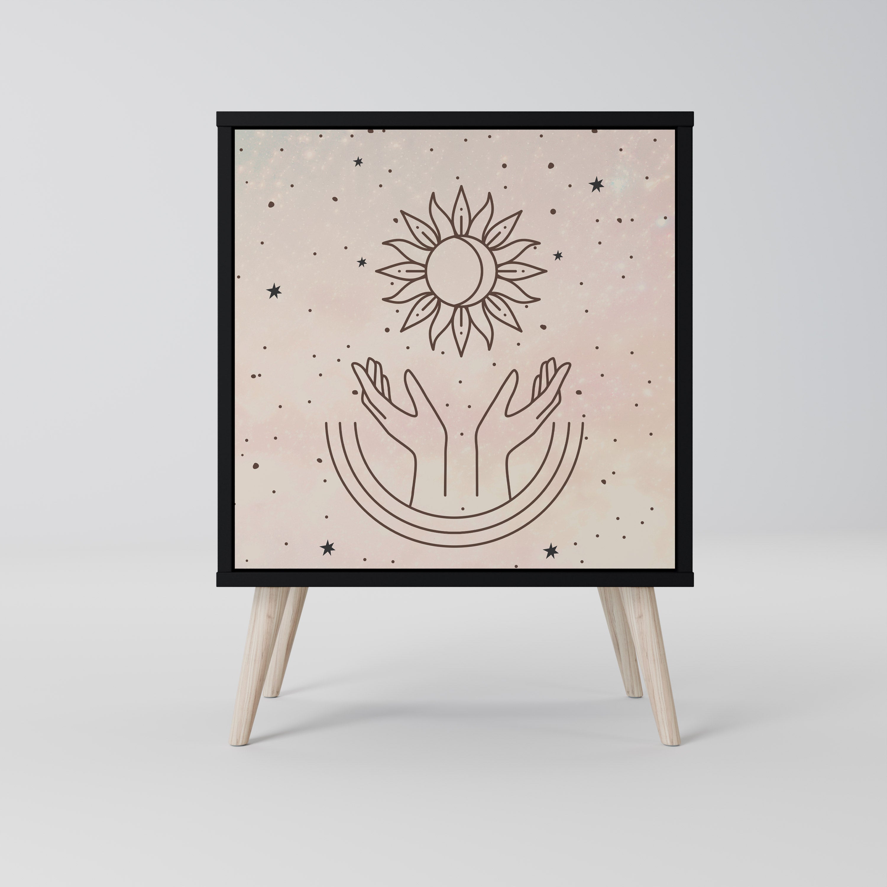 DELICATE BEAUTY Komoda 1-drzwiowa korpus Czarny