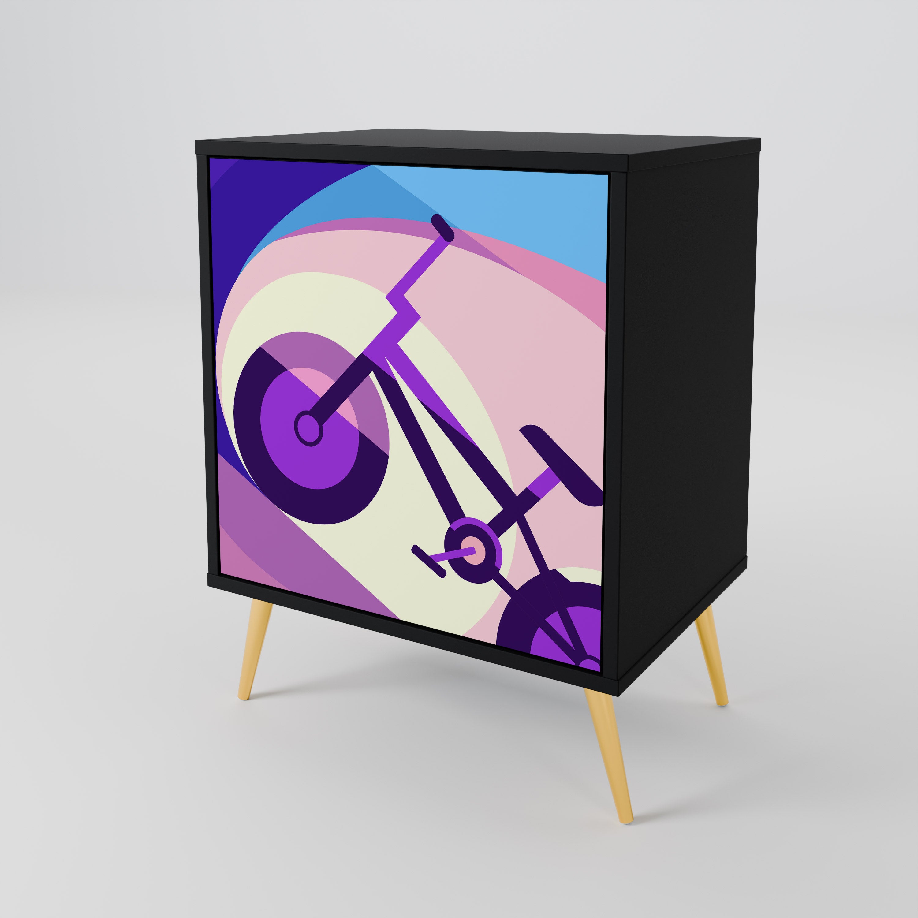 BIKE DREAMS Komoda 1-drzwiowa korpus Czarny