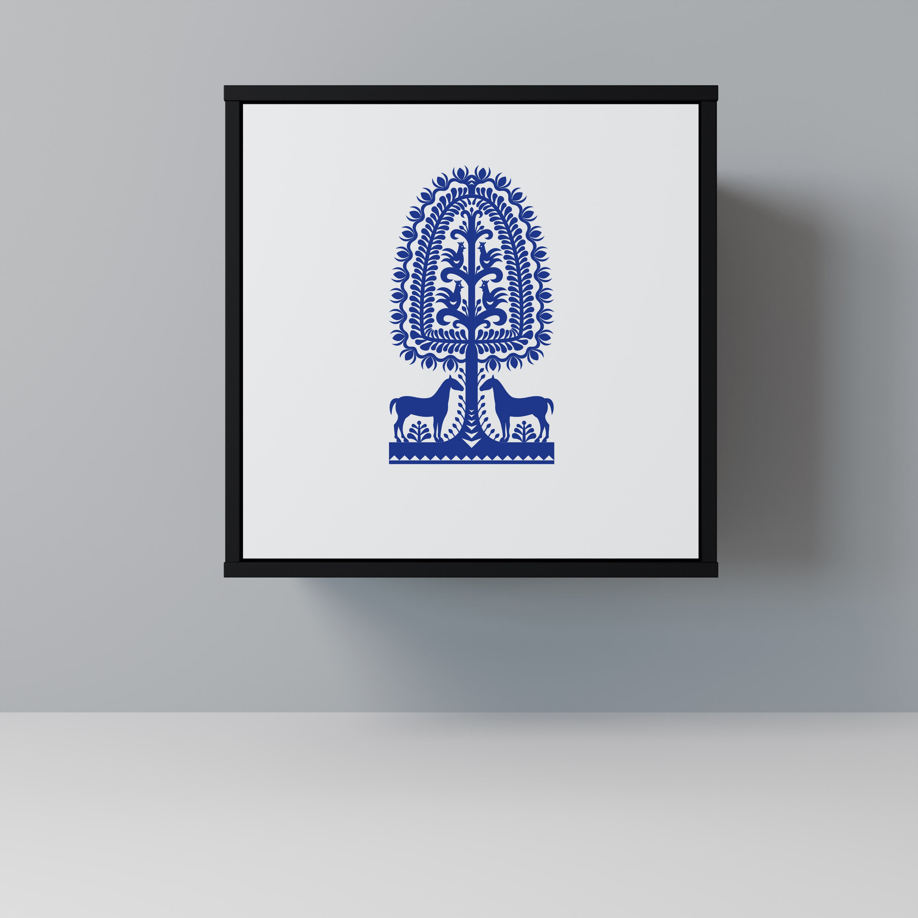 POLISH FOLK ART Komoda 1-drzwiowa korpus Czarny