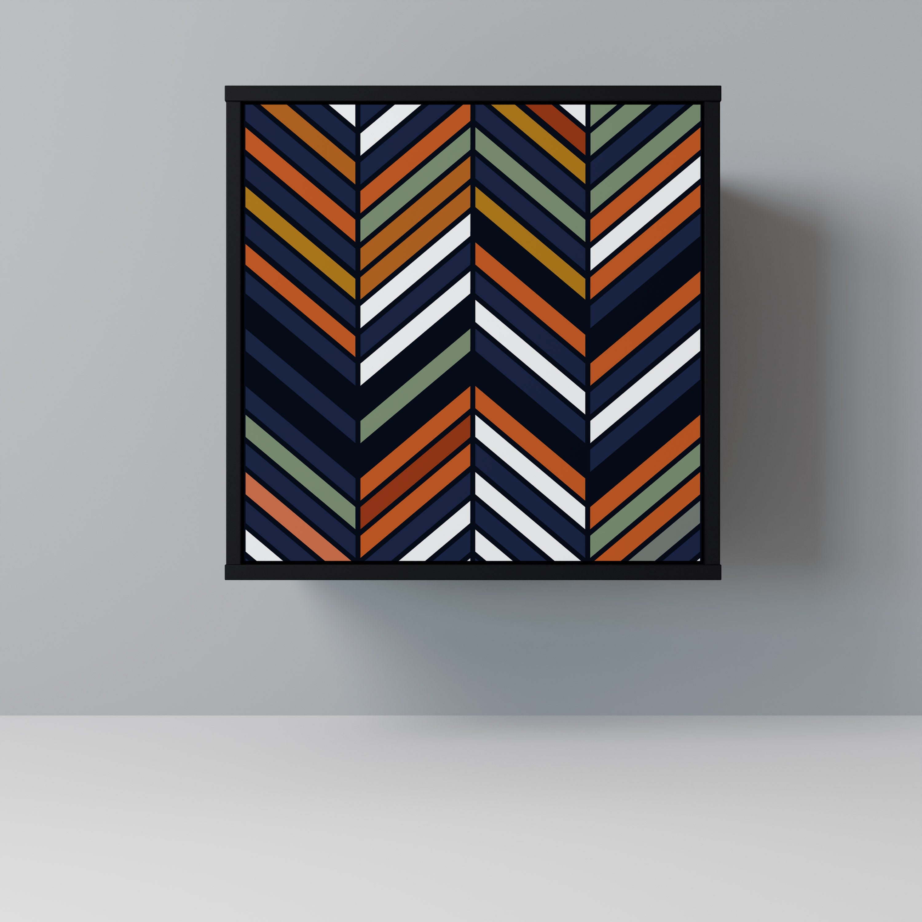 VIBRANT PATCHWORK Komoda 1-drzwiowa korpus Czarny