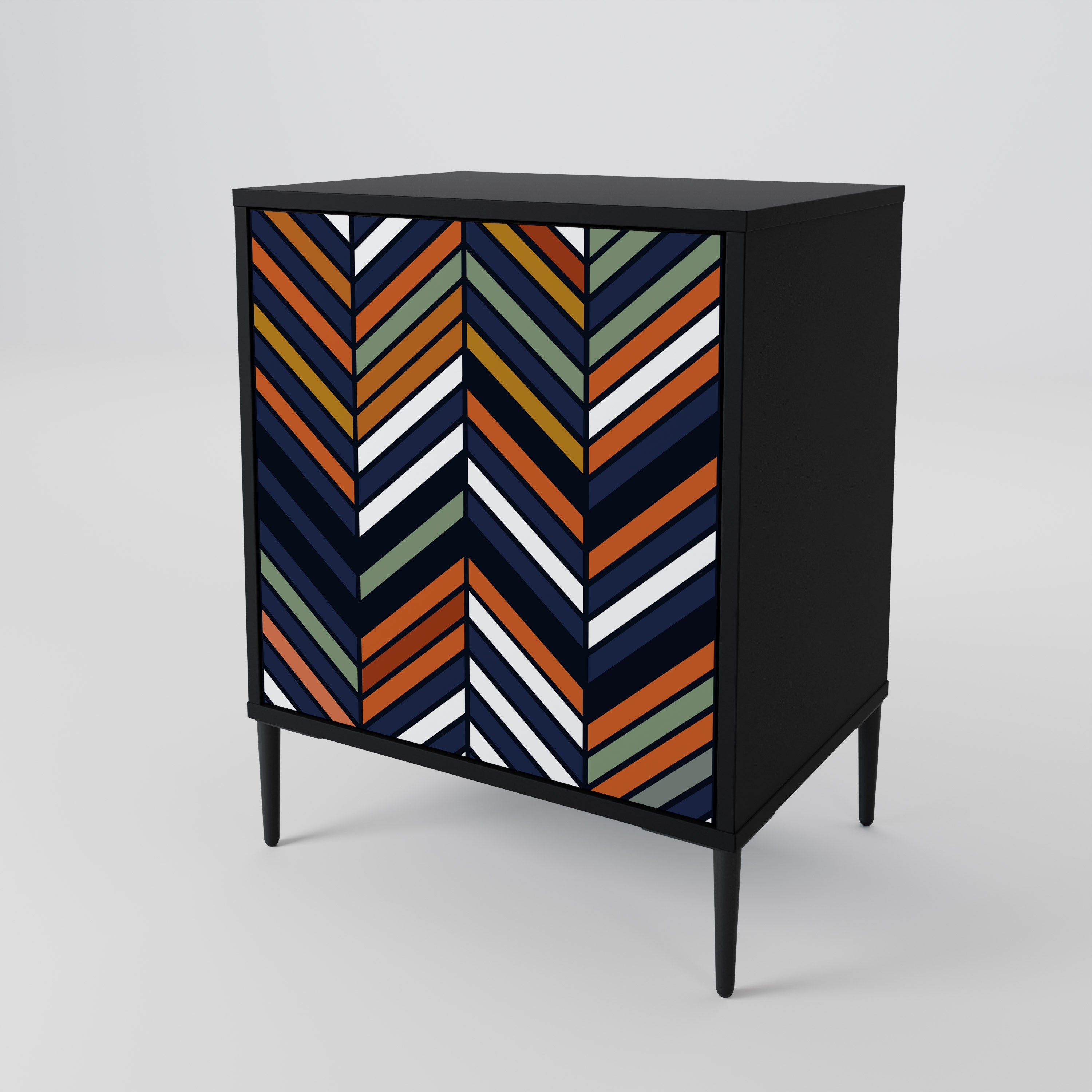 VIBRANT PATCHWORK Komoda 1-drzwiowa korpus Czarny