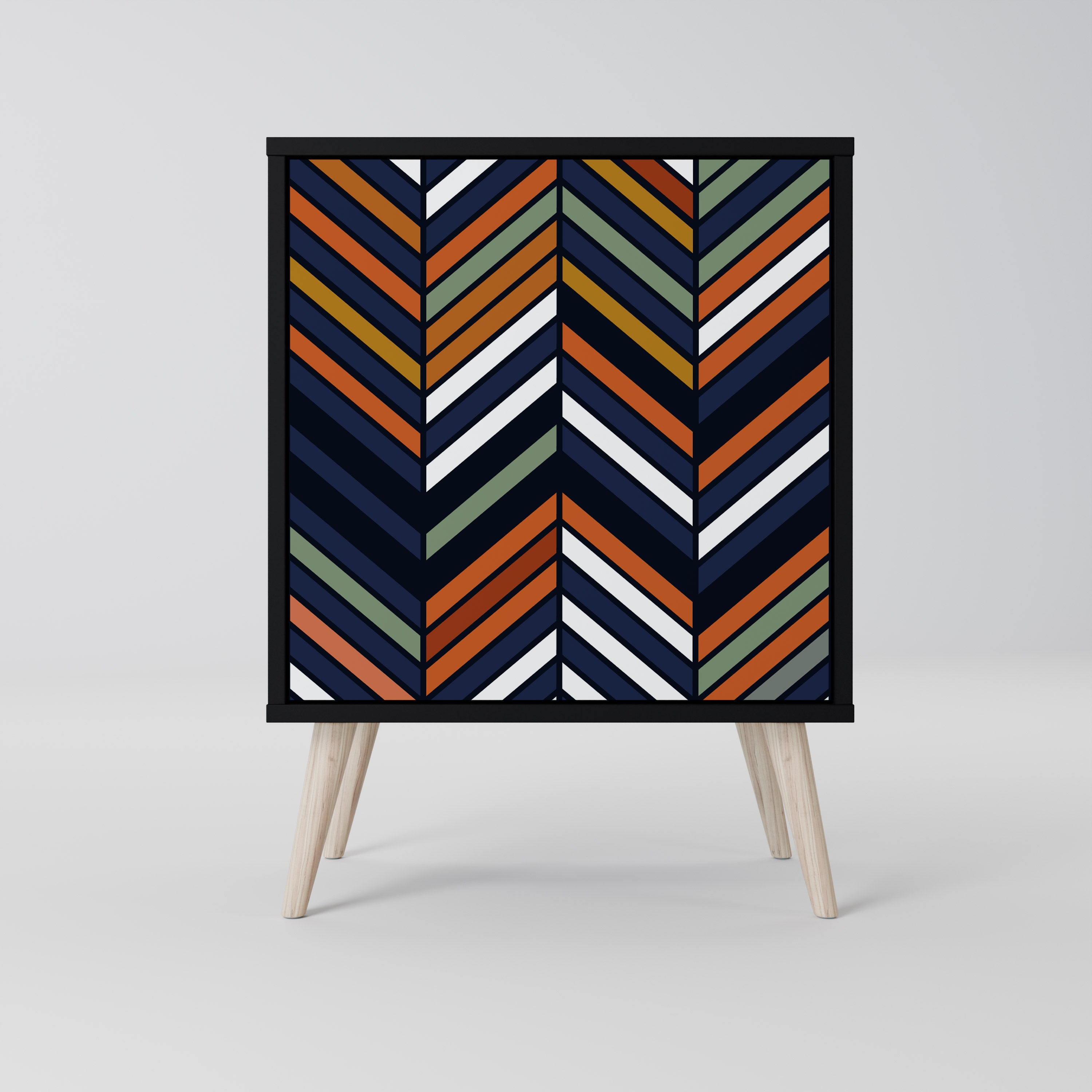 VIBRANT PATCHWORK Komoda 1-drzwiowa korpus Czarny