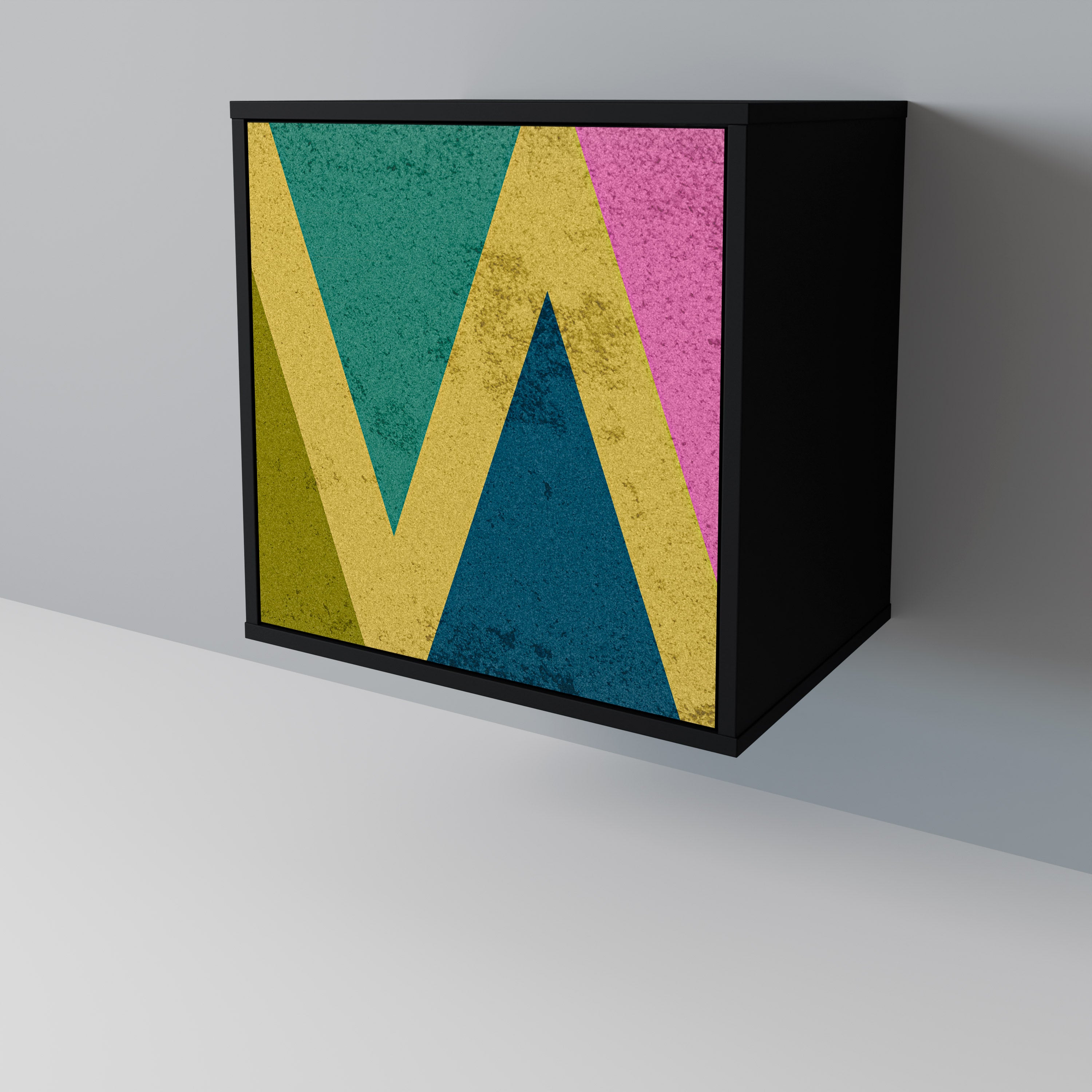COLORFUL TRIANGLES Komoda 1-drzwiowa korpus Czarny