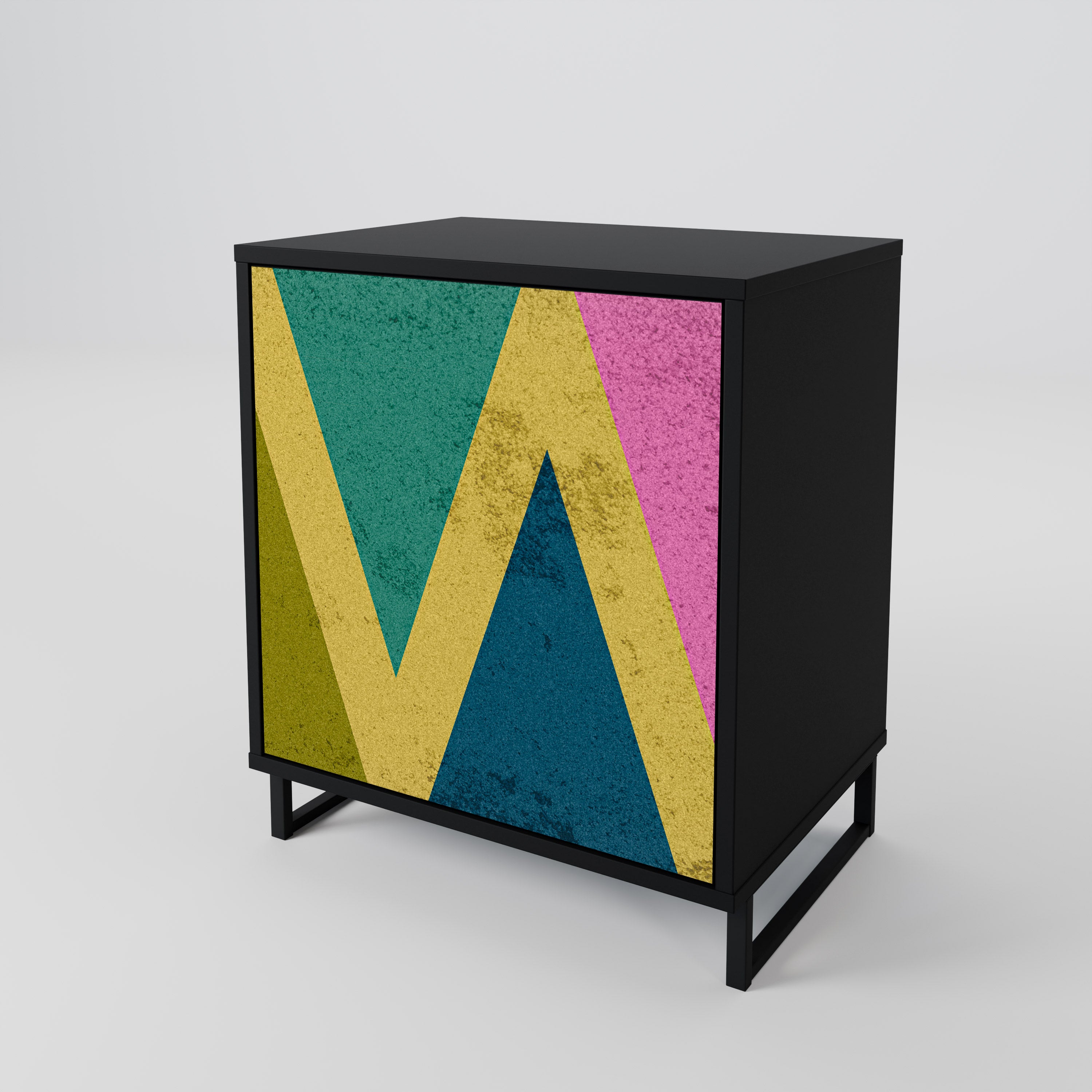 COLORFUL TRIANGLES Komoda 1-drzwiowa korpus Czarny