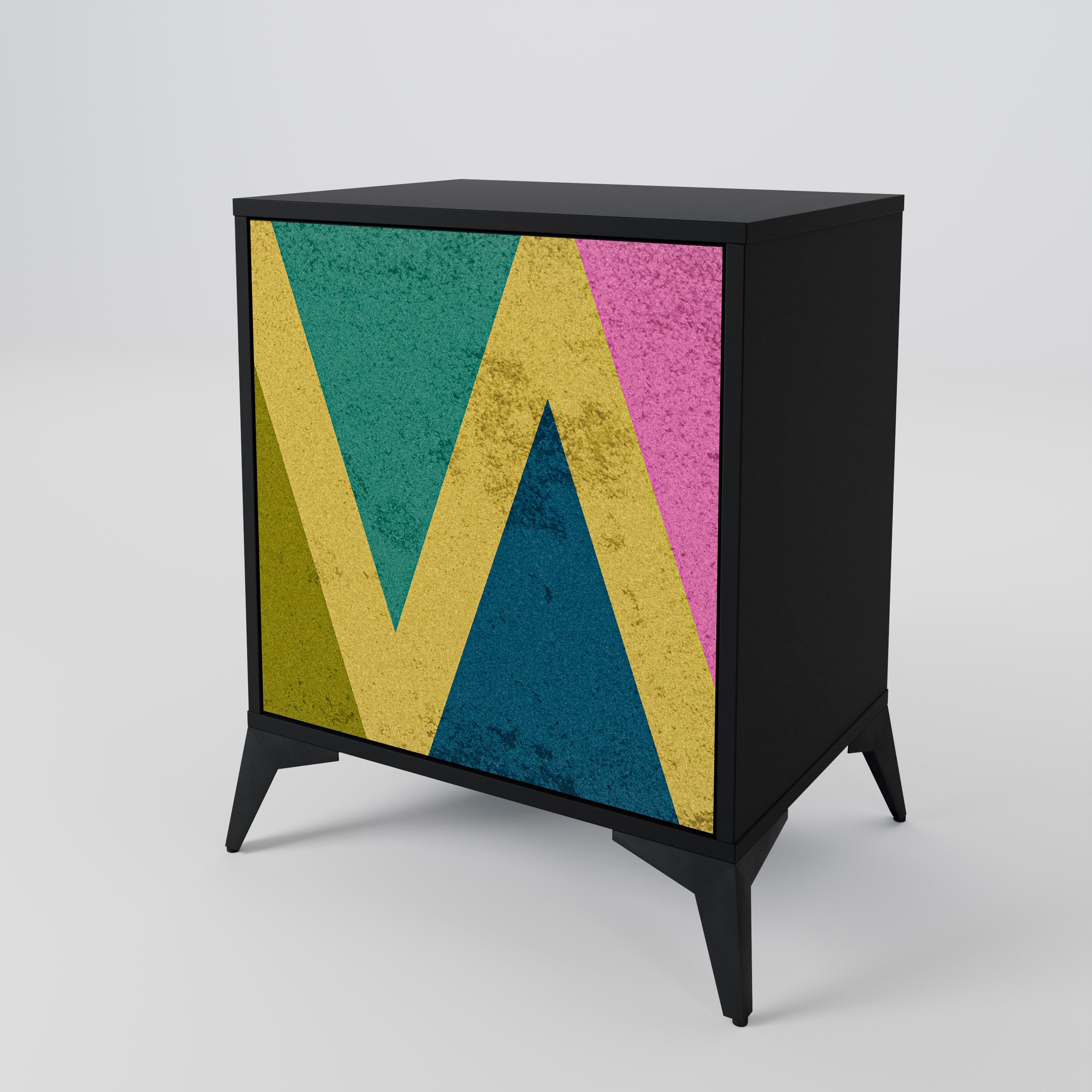 COLORFUL TRIANGLES Komoda 1-drzwiowa korpus Czarny