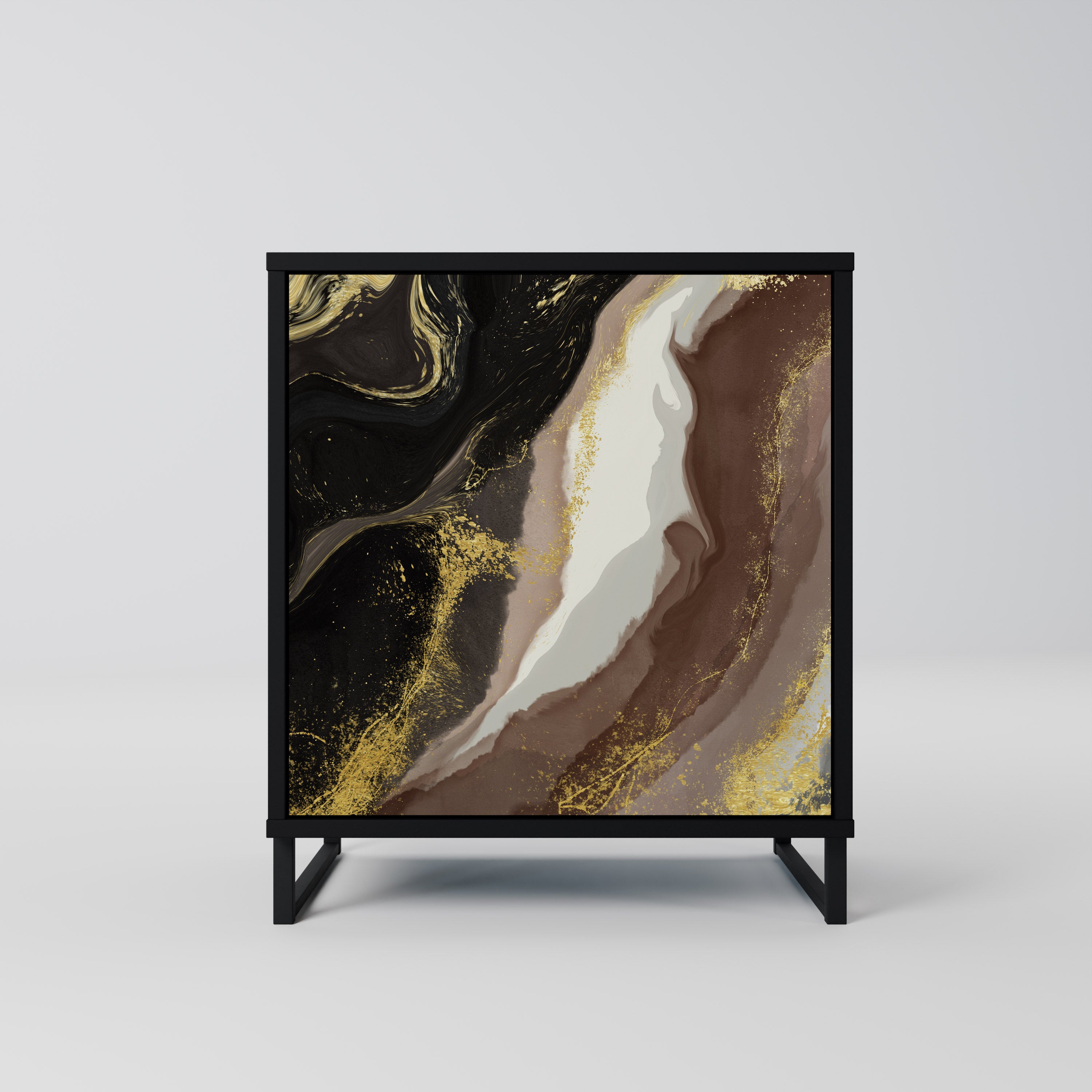 GOLD DUST Komoda 1-drzwiowa korpus Czarny
