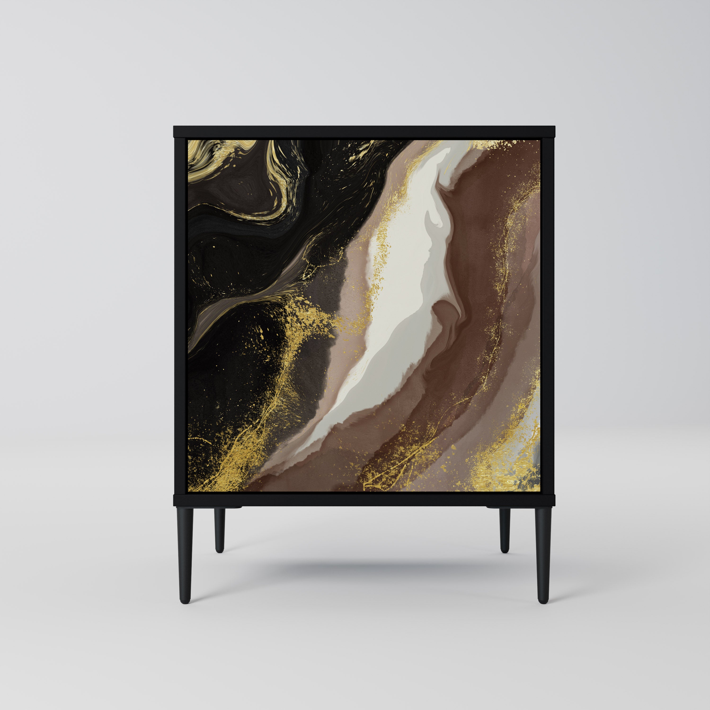 GOLD DUST Komoda 1-drzwiowa korpus Czarny