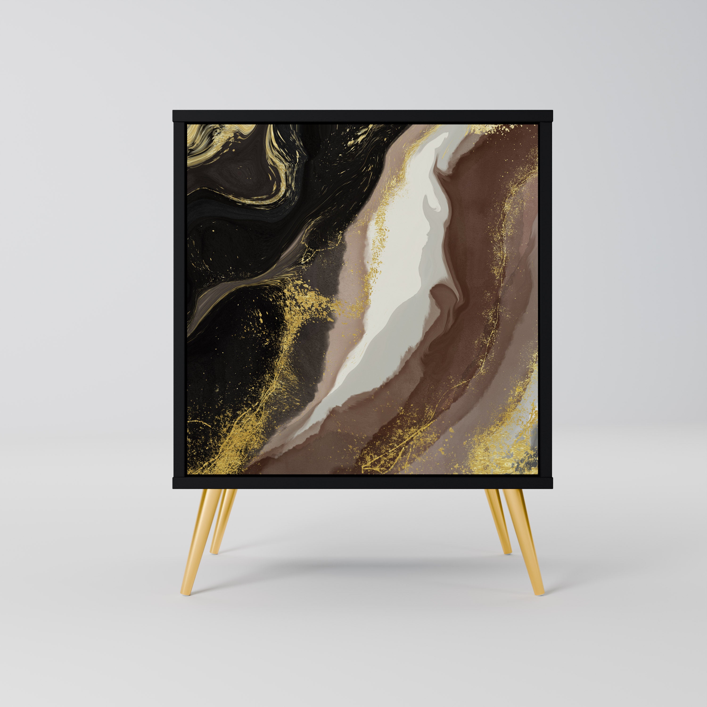 GOLD DUST Komoda 1-drzwiowa korpus Czarny