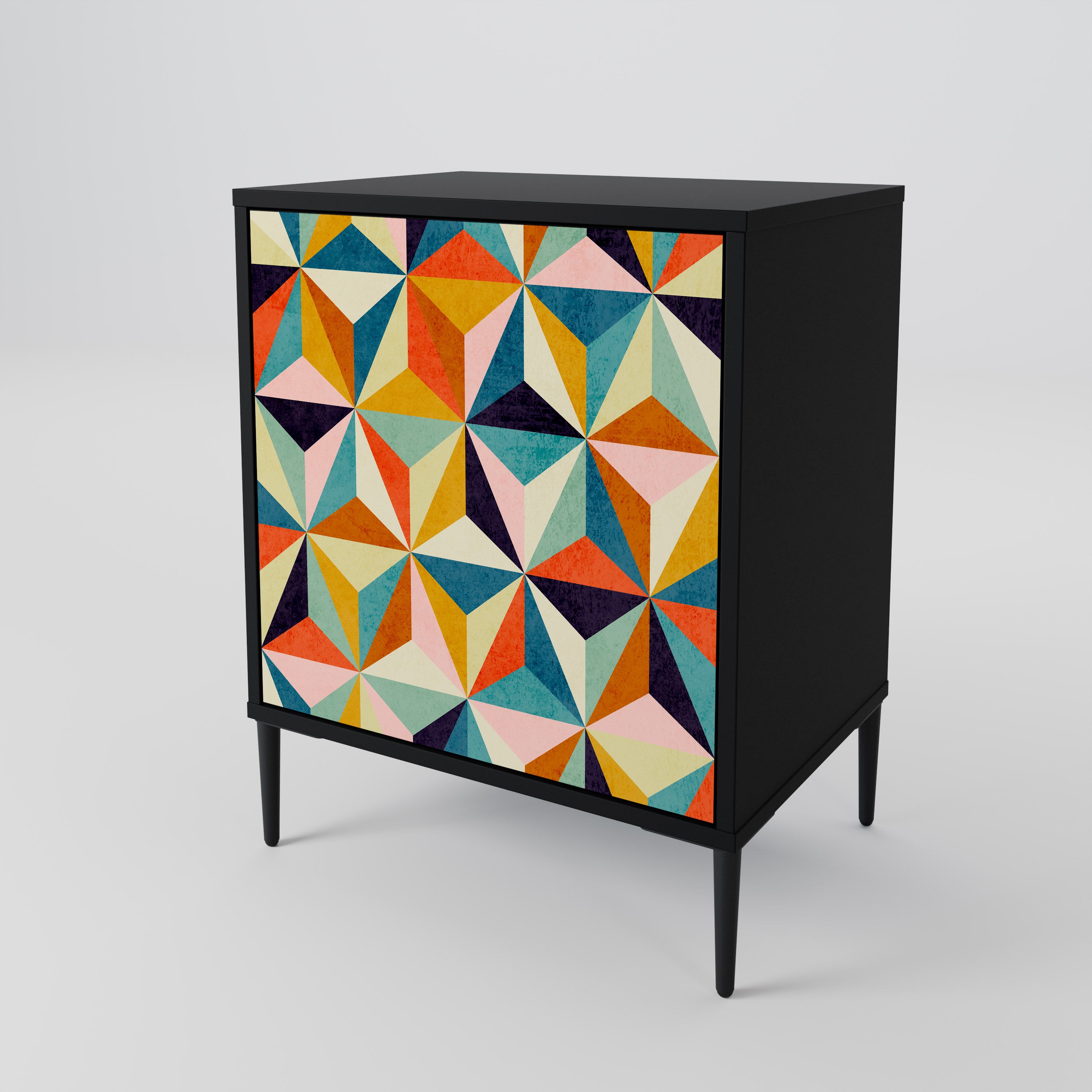 TESSELATE TREASURES Komoda 1-drzwiowa korpus Czarny