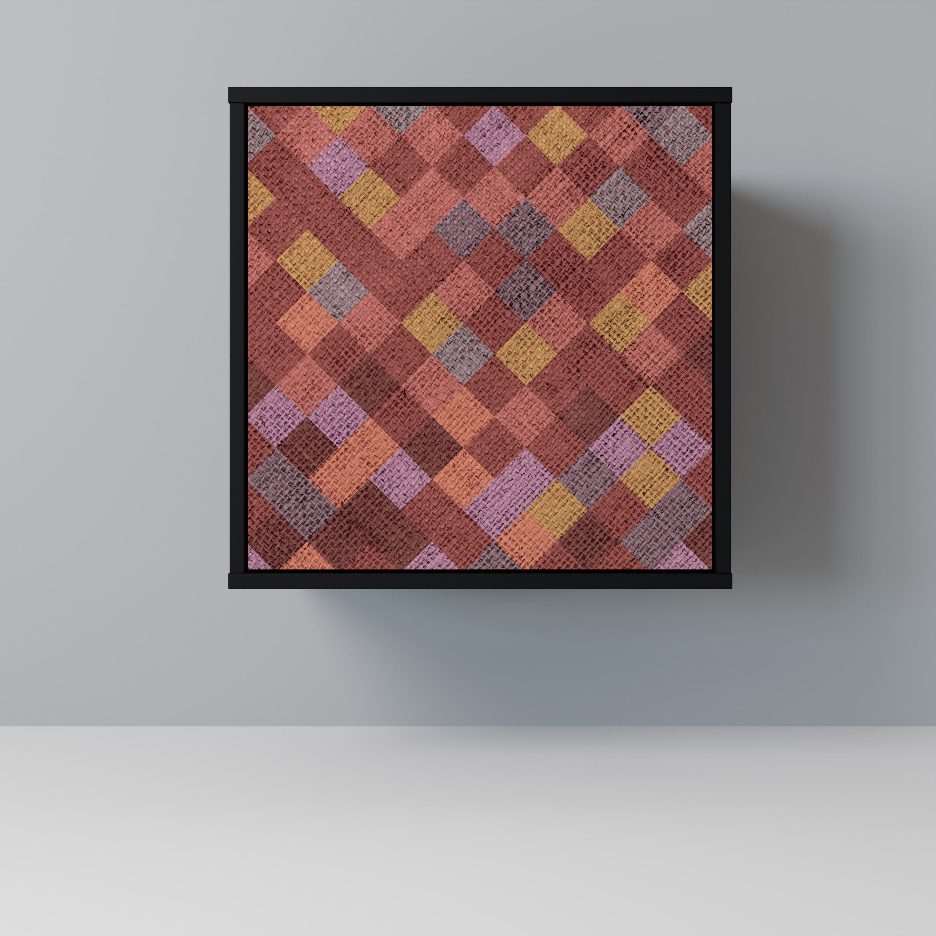 PAINTED SQUARES Komoda 1-drzwiowa korpus Czarny