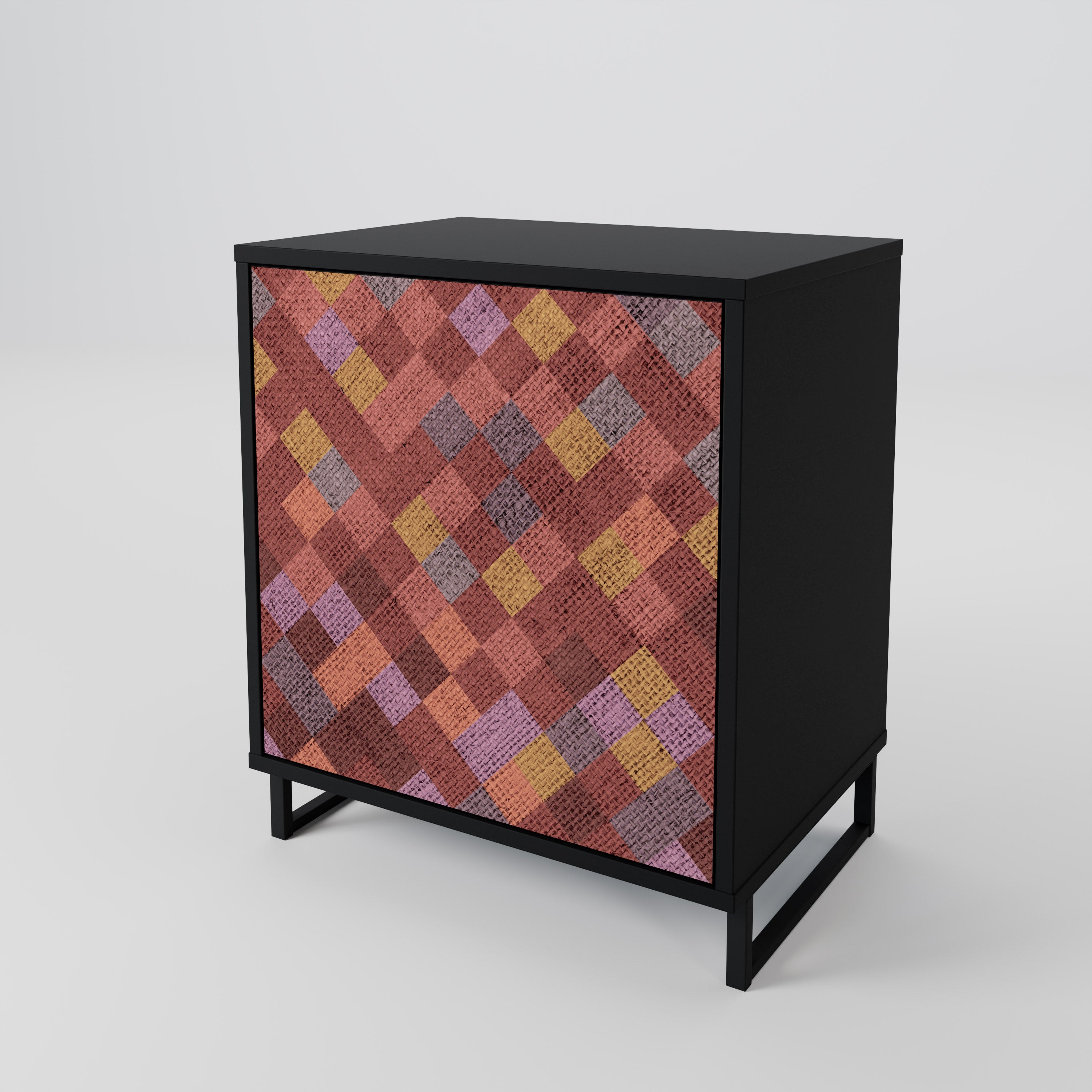 PAINTED SQUARES Komoda 1-drzwiowa korpus Czarny