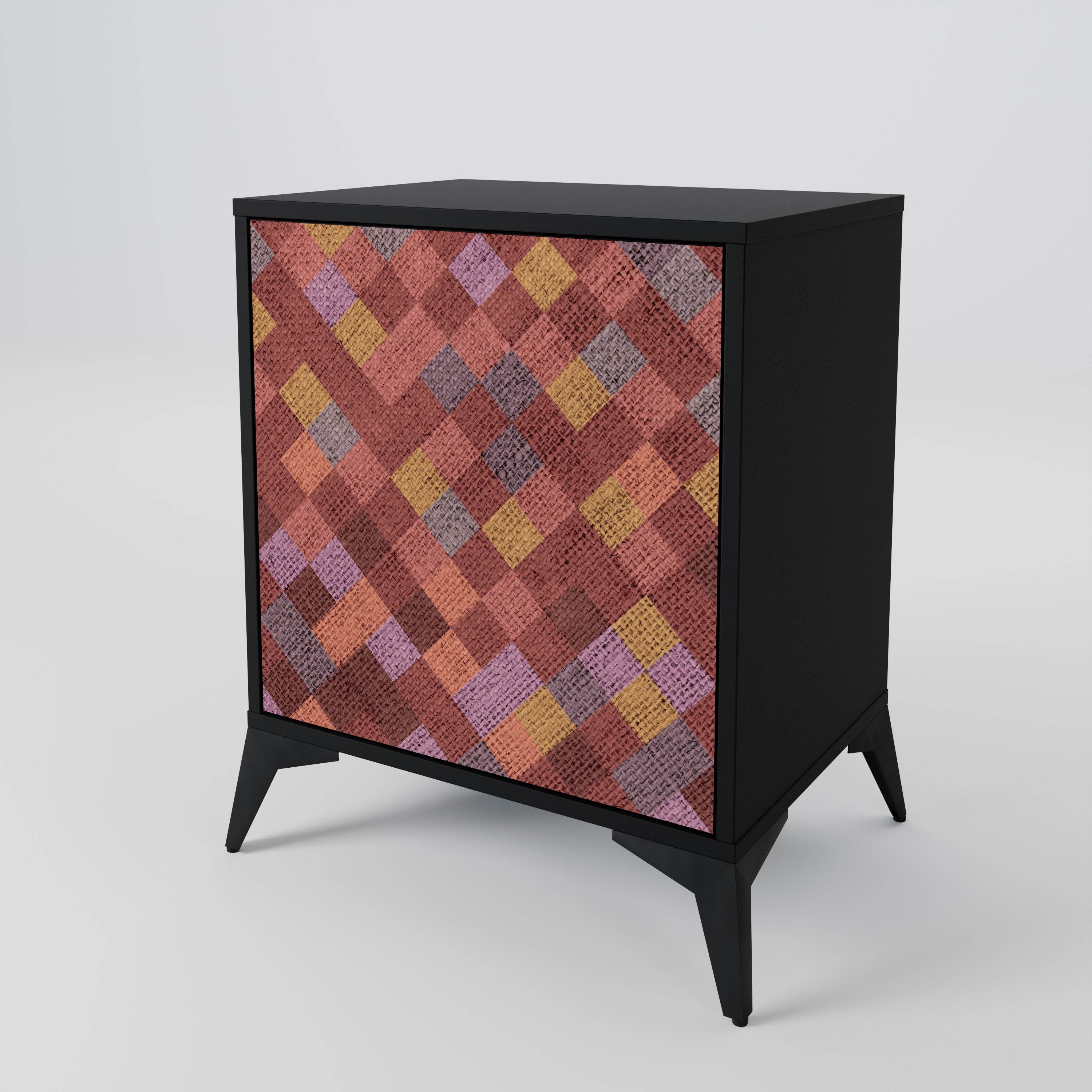 PAINTED SQUARES Komoda 1-drzwiowa korpus Czarny