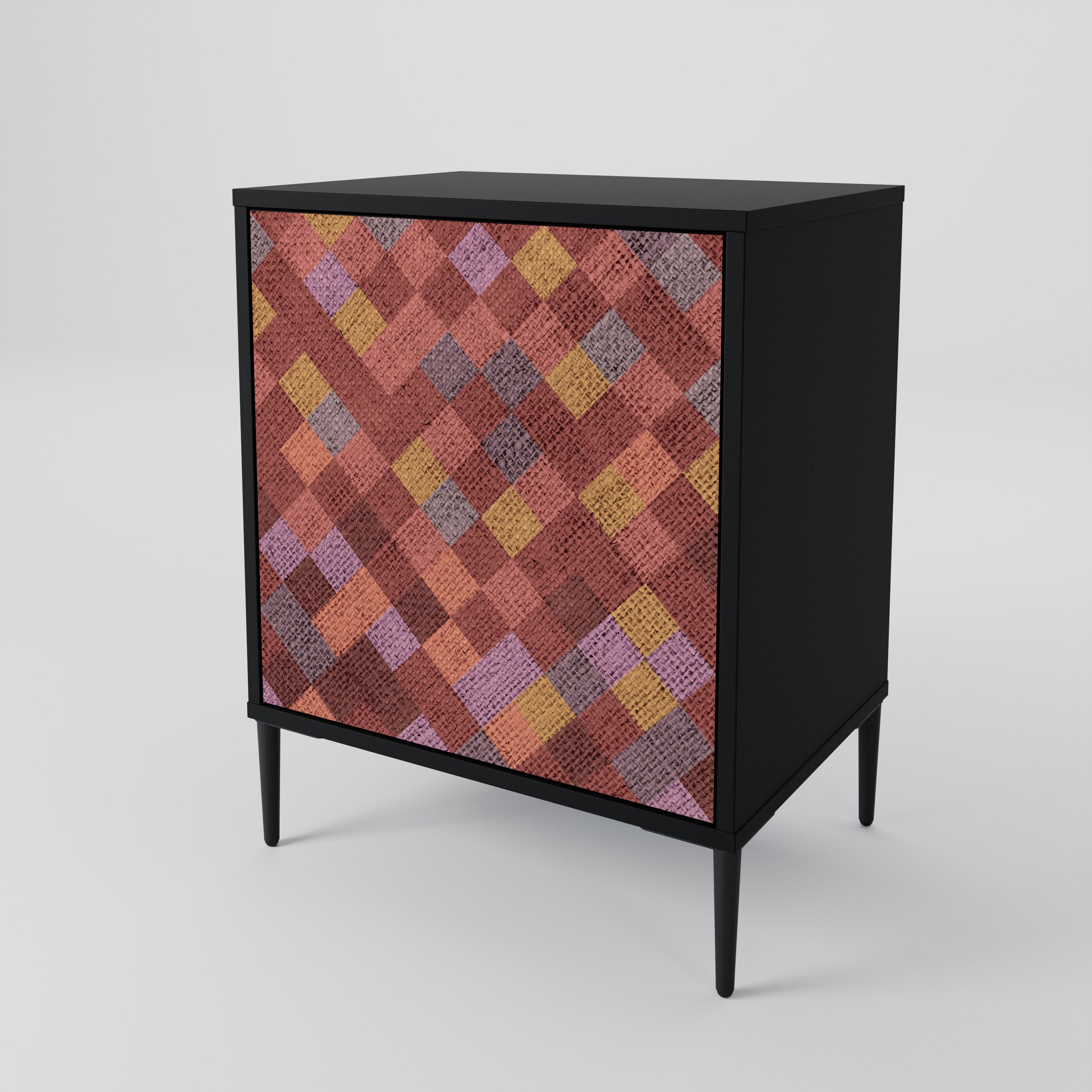 PAINTED SQUARES Komoda 1-drzwiowa korpus Czarny