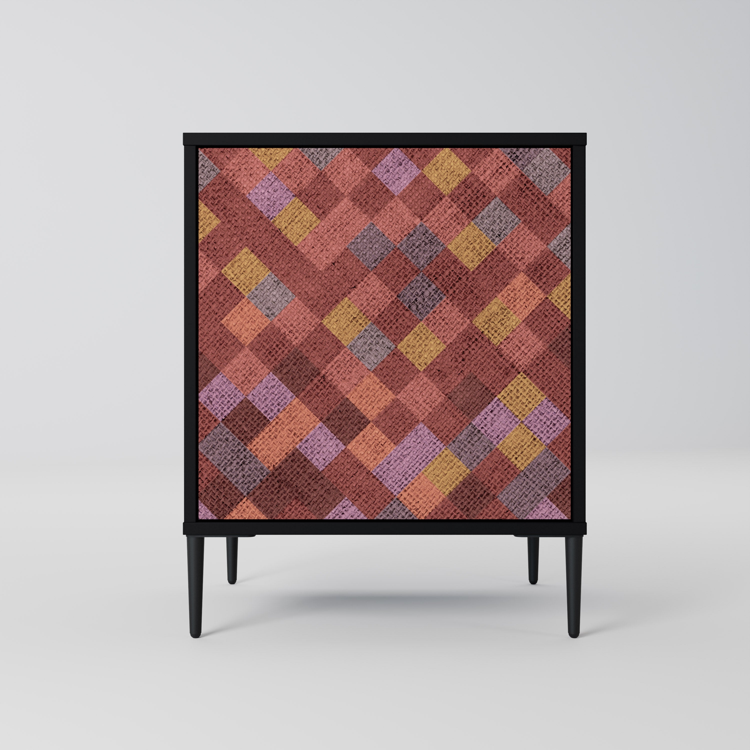 PAINTED SQUARES Komoda 1-drzwiowa korpus Czarny