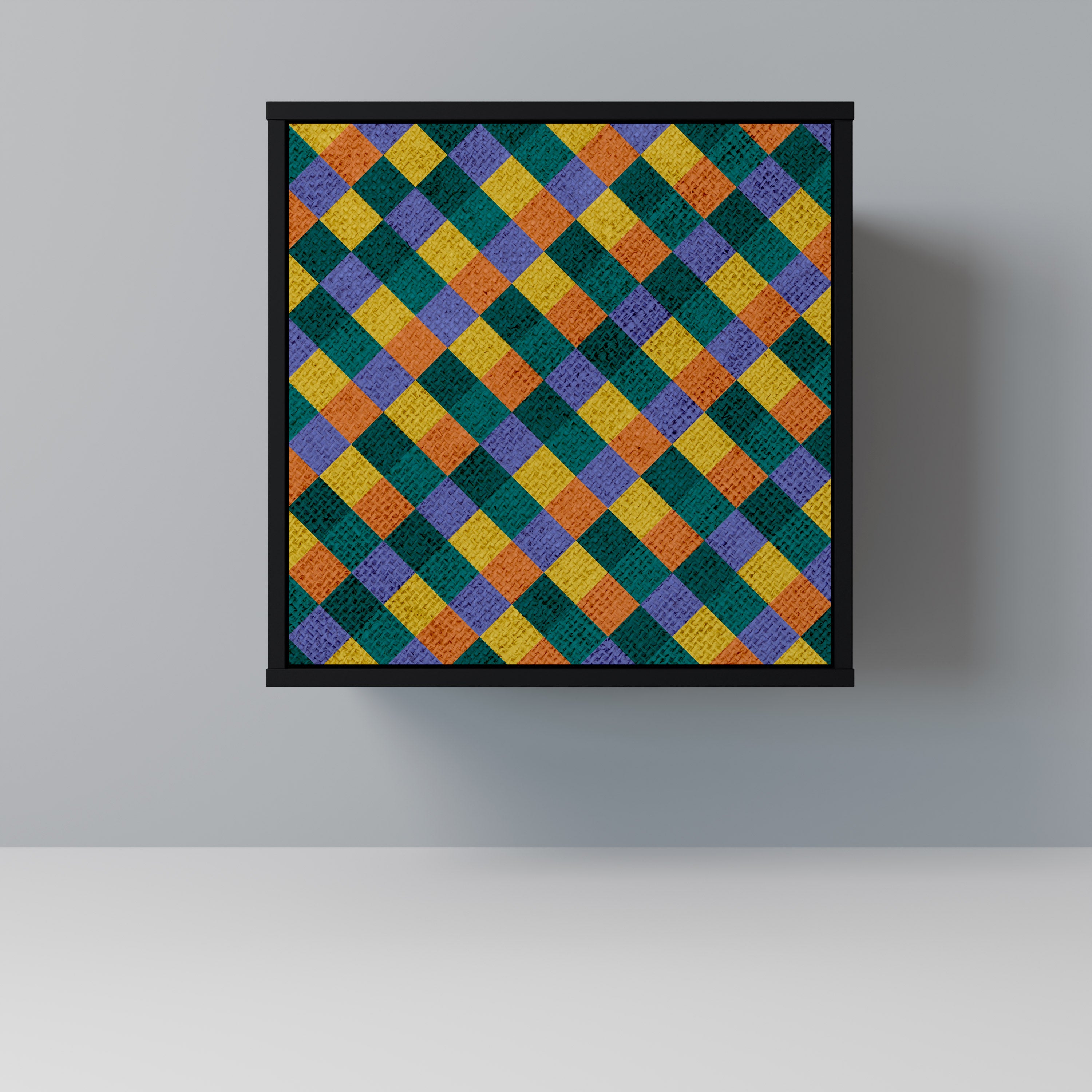 PAINTED SQUARES MIX Komoda 1-drzwiowa korpus Czarny