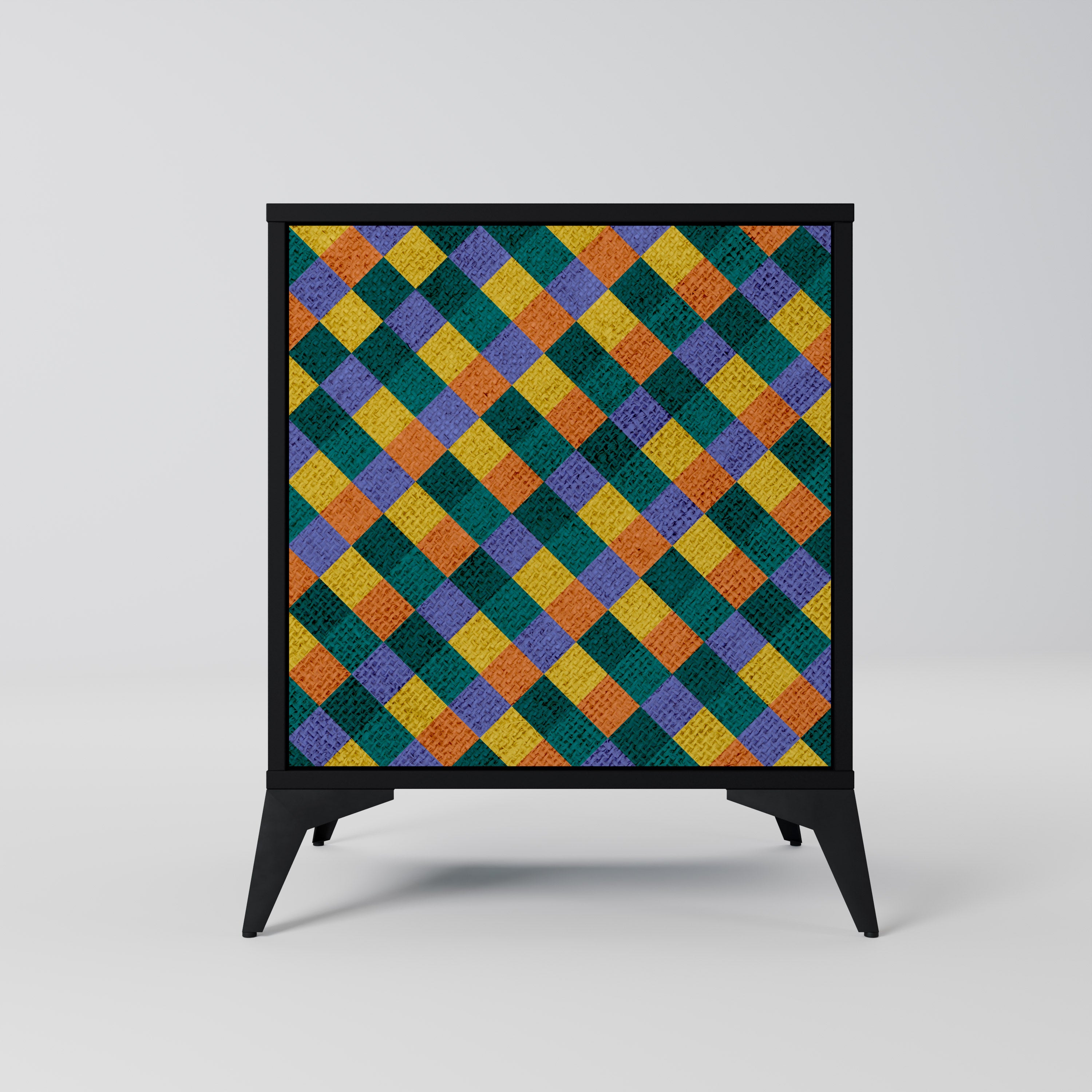 PAINTED SQUARES MIX Komoda 1-drzwiowa korpus Czarny