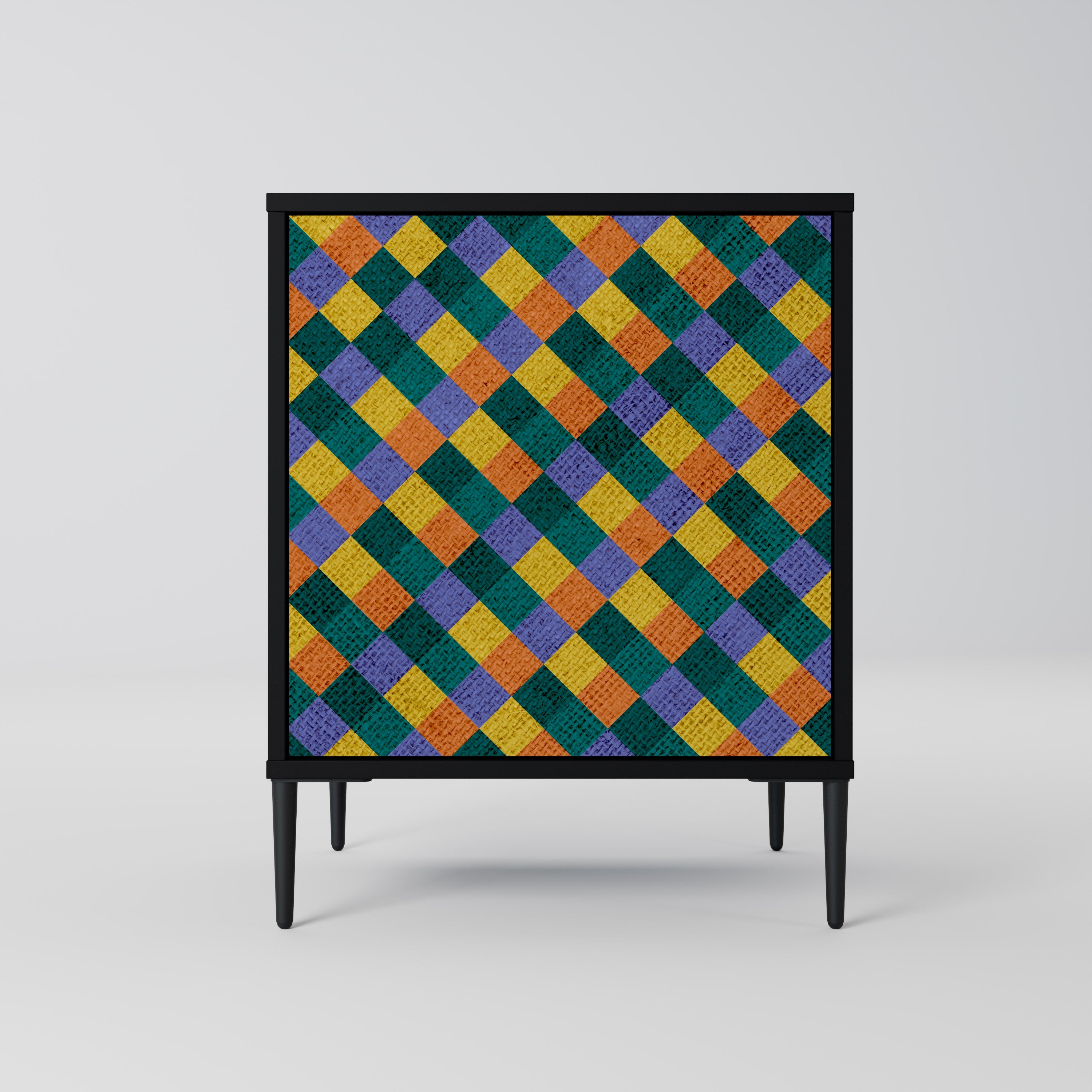 PAINTED SQUARES MIX Komoda 1-drzwiowa korpus Czarny