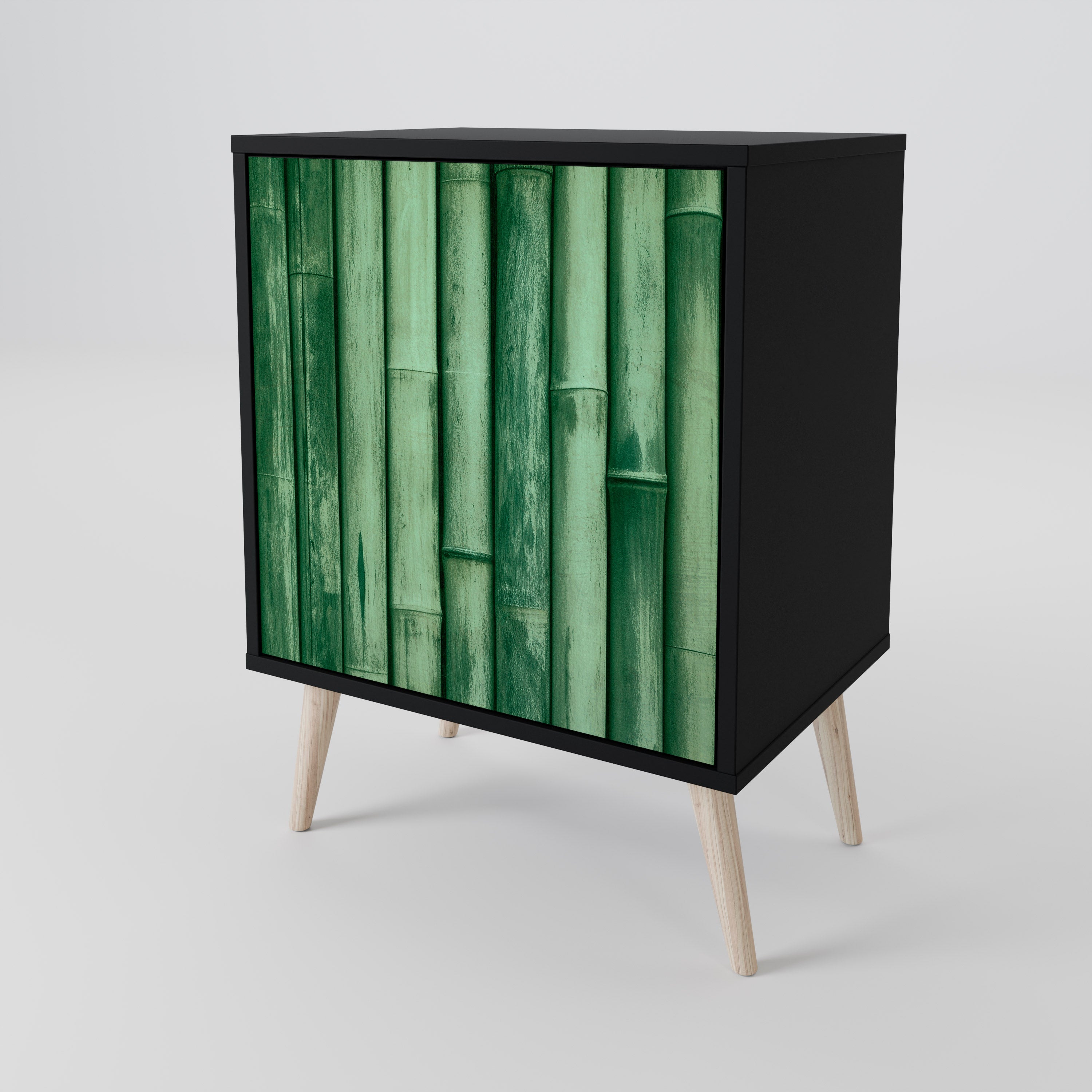 NATURAL GREEN Komoda 1-drzwiowa korpus Czarny