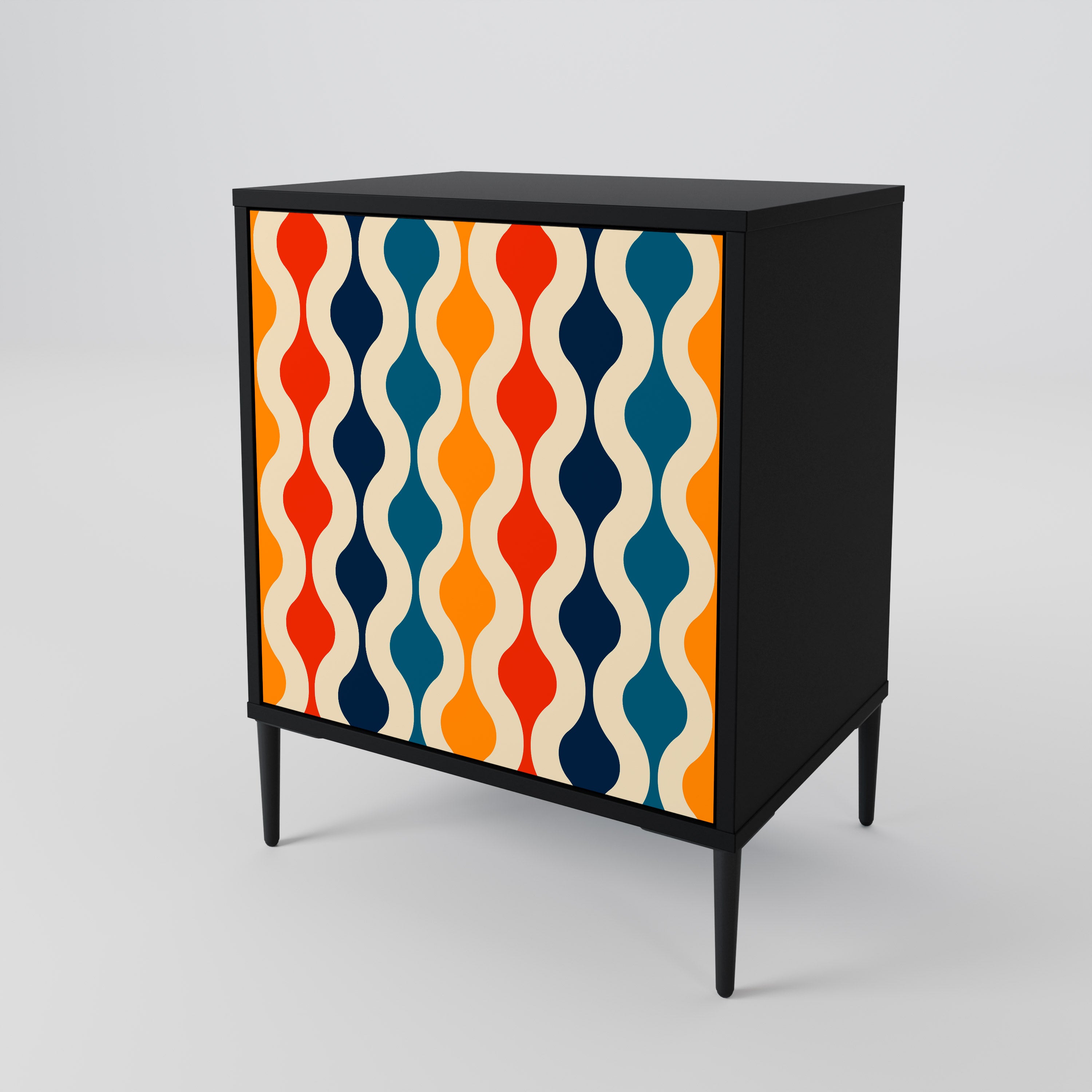 COLORFUL NOSTALGIA Komoda 1-drzwiowa korpus Czarny