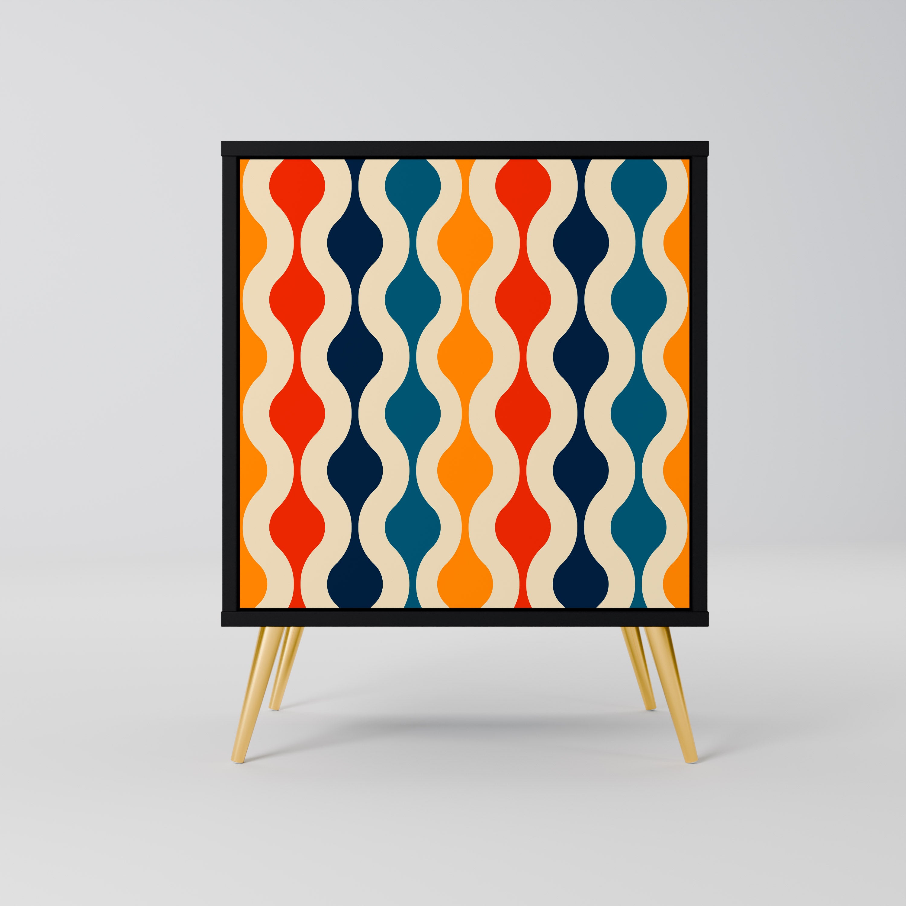 COLORFUL NOSTALGIA Komoda 1-drzwiowa korpus Czarny