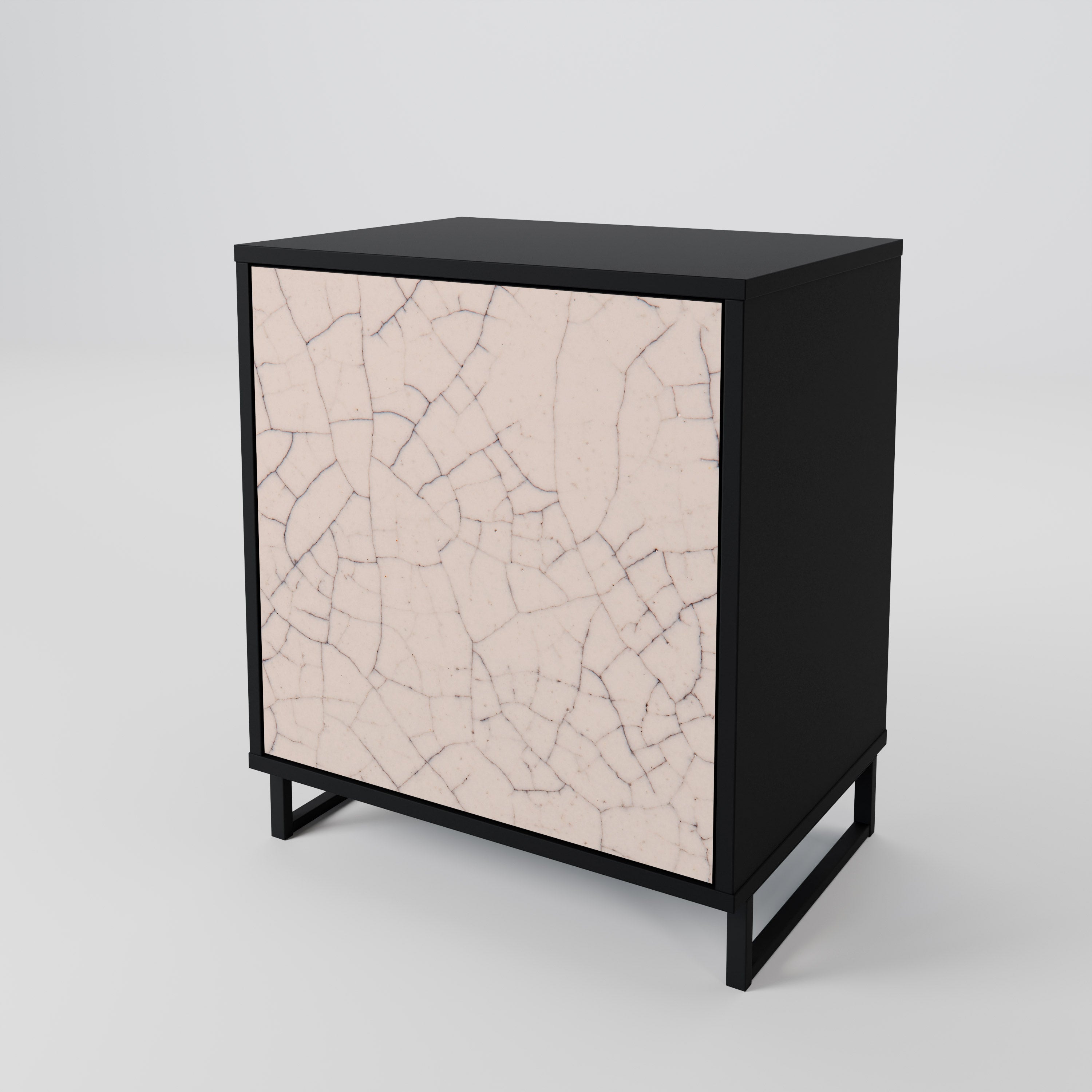 CERAMIC TEXTURE Komoda 1-drzwiowa korpus Czarny