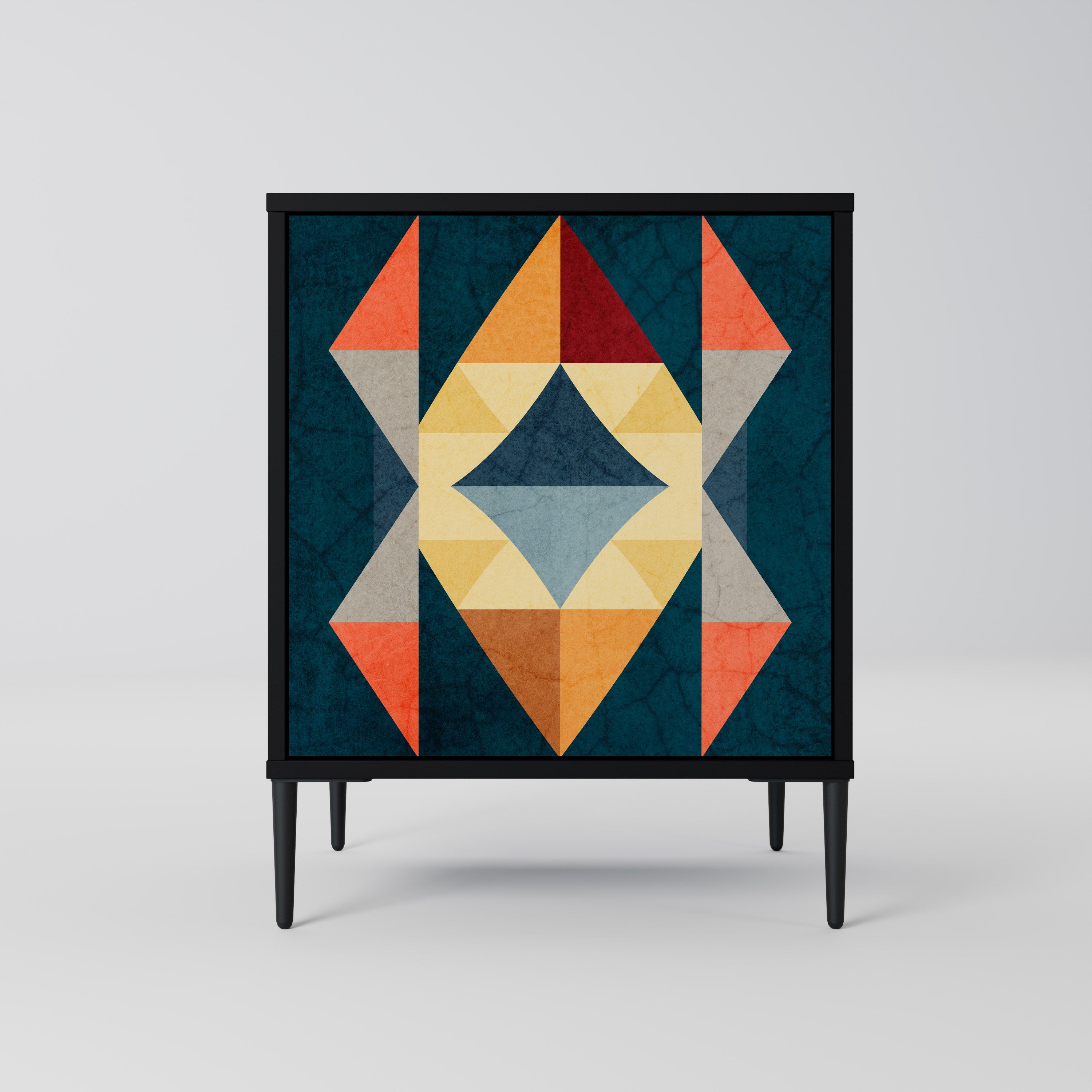 CRACKED ILLUSION Komoda 1-drzwiowa korpus Czarny