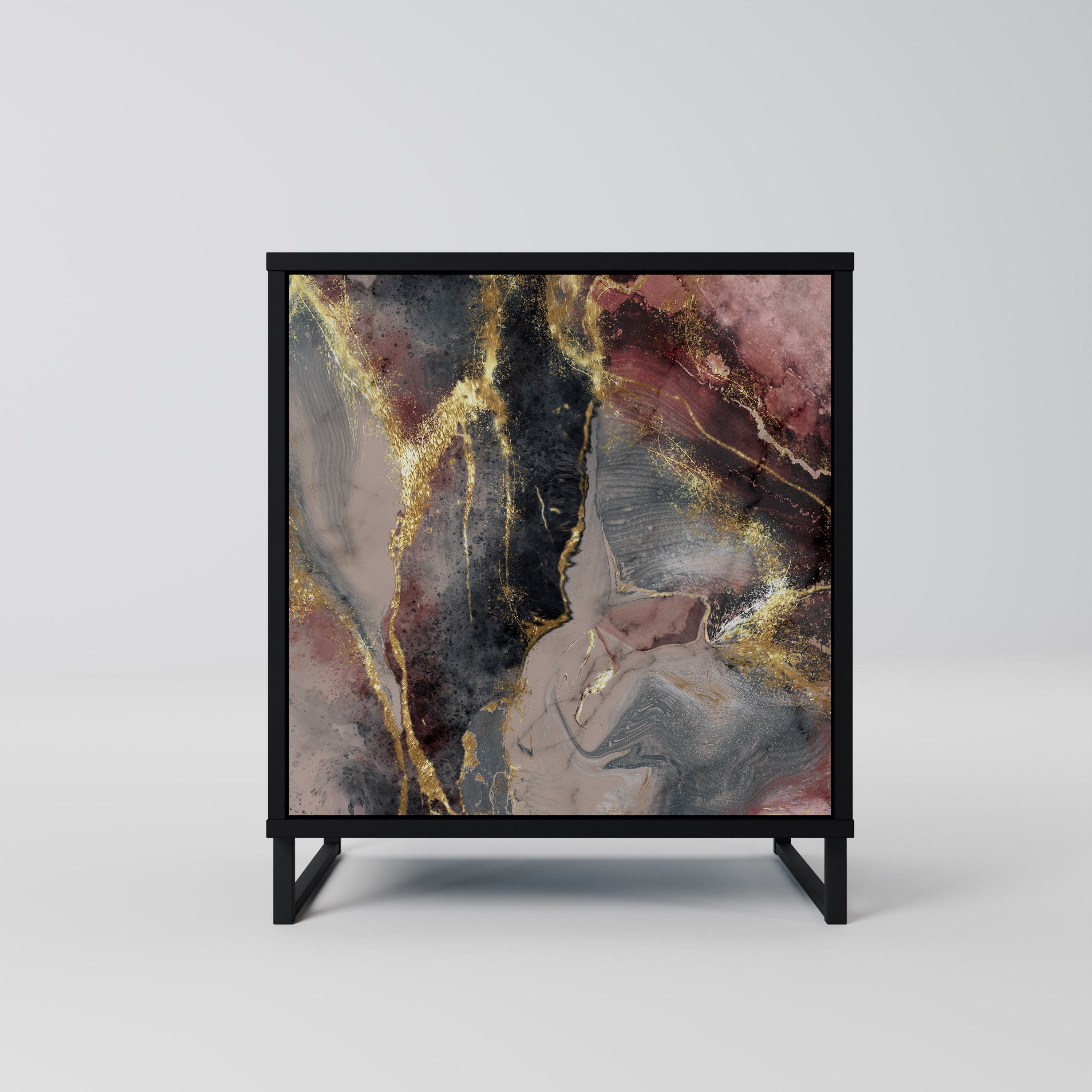 GOLDEN TIDES Komoda 1-drzwiowa korpus Czarny