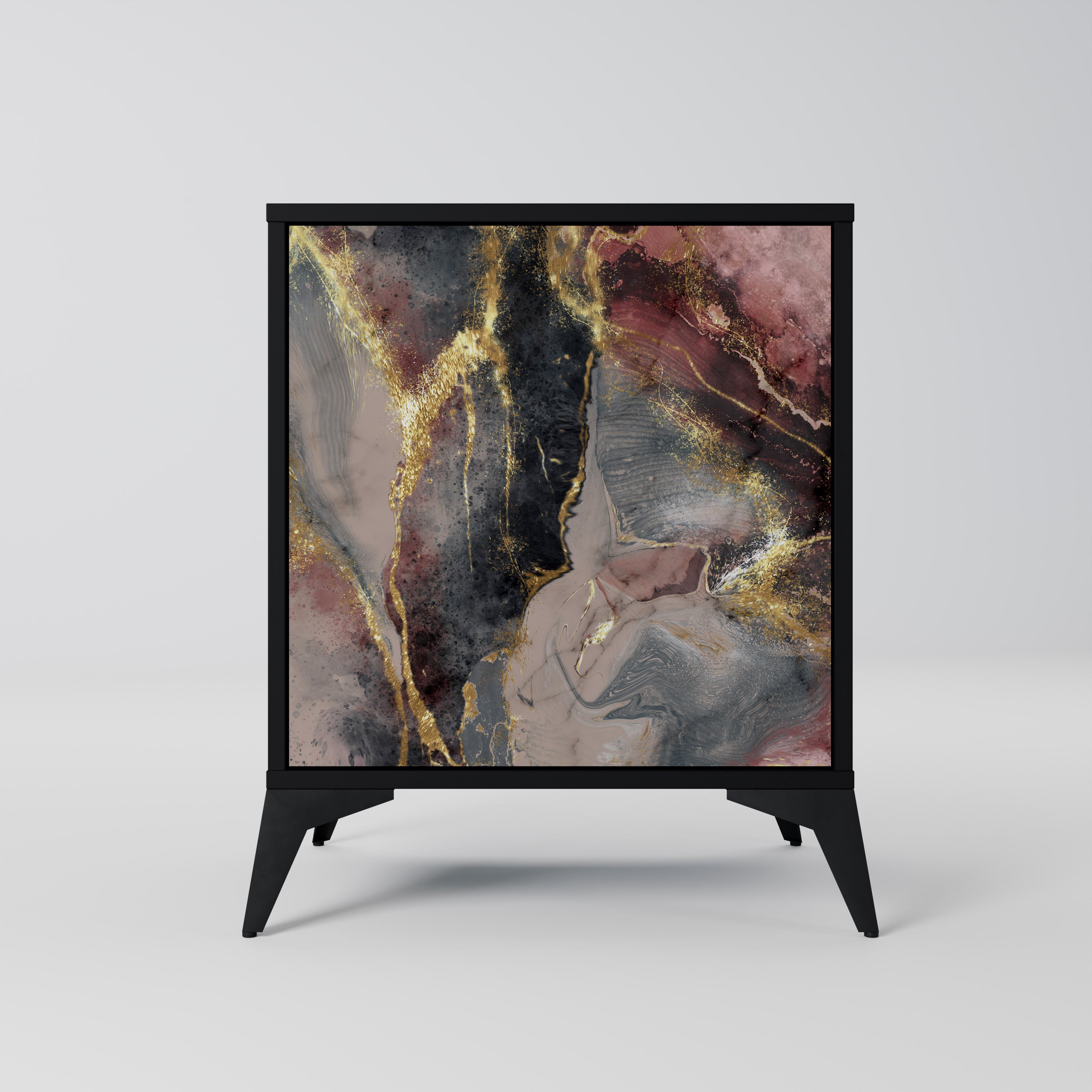 GOLDEN TIDES Komoda 1-drzwiowa korpus Czarny