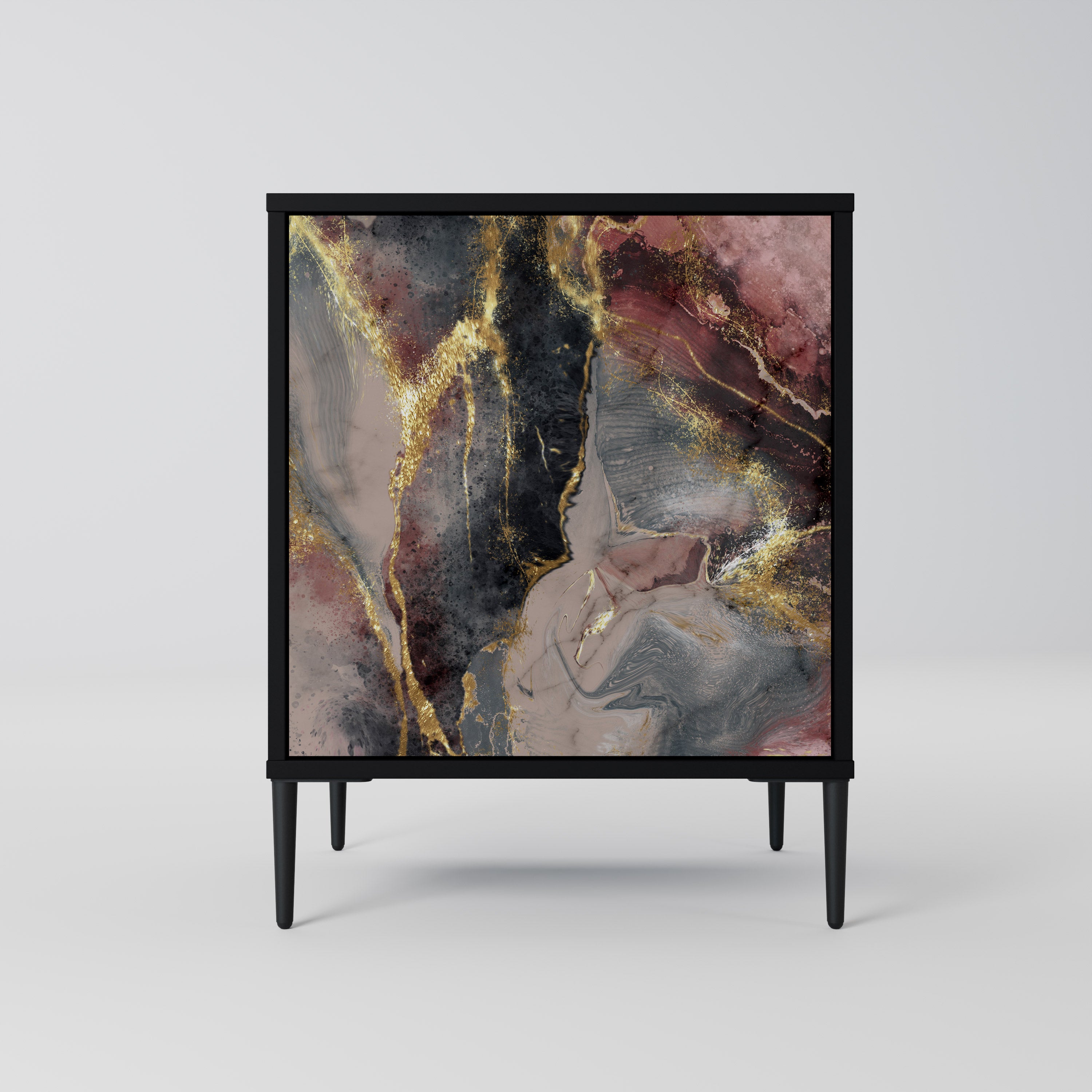 GOLDEN TIDES Komoda 1-drzwiowa korpus Czarny