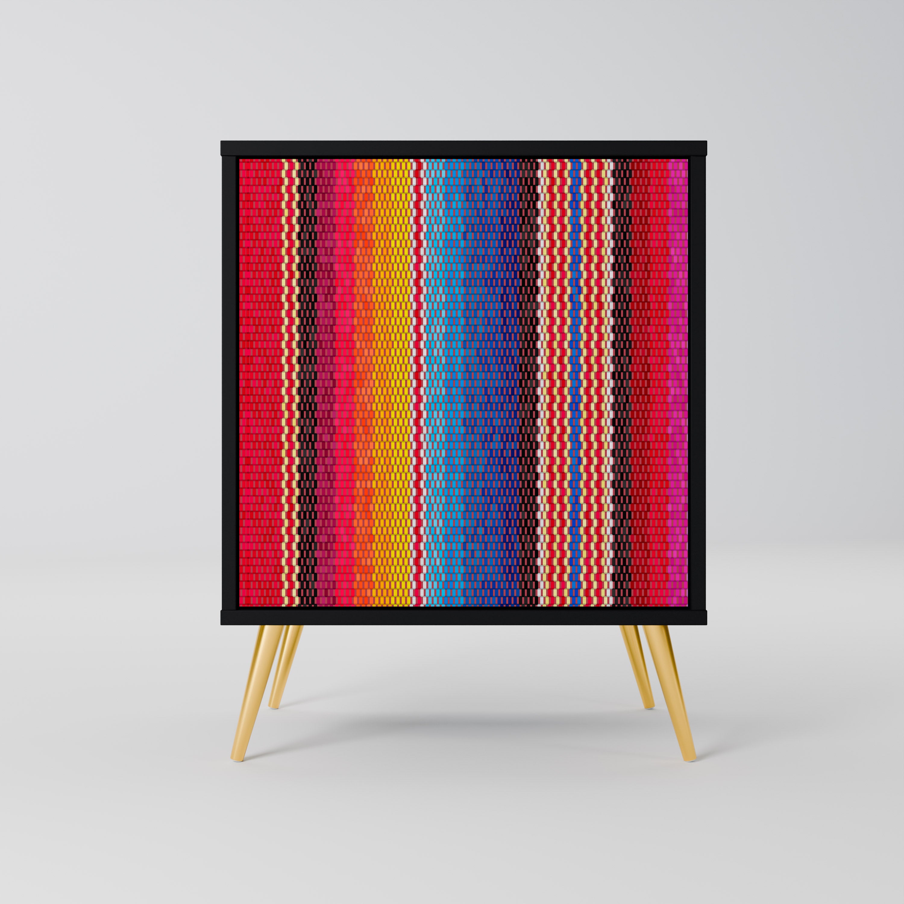 ETHNIC MEXICAN Komoda 1-drzwiowa korpus Czarny