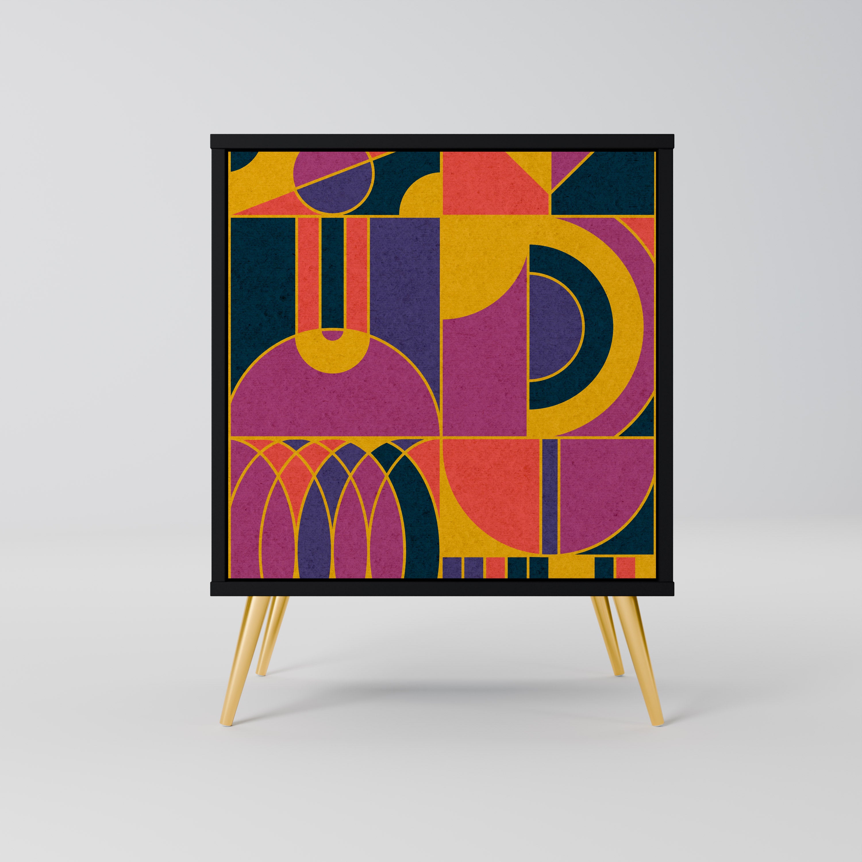 ELECTRIC PATTERNS Komoda 1-drzwiowa korpus Czarny