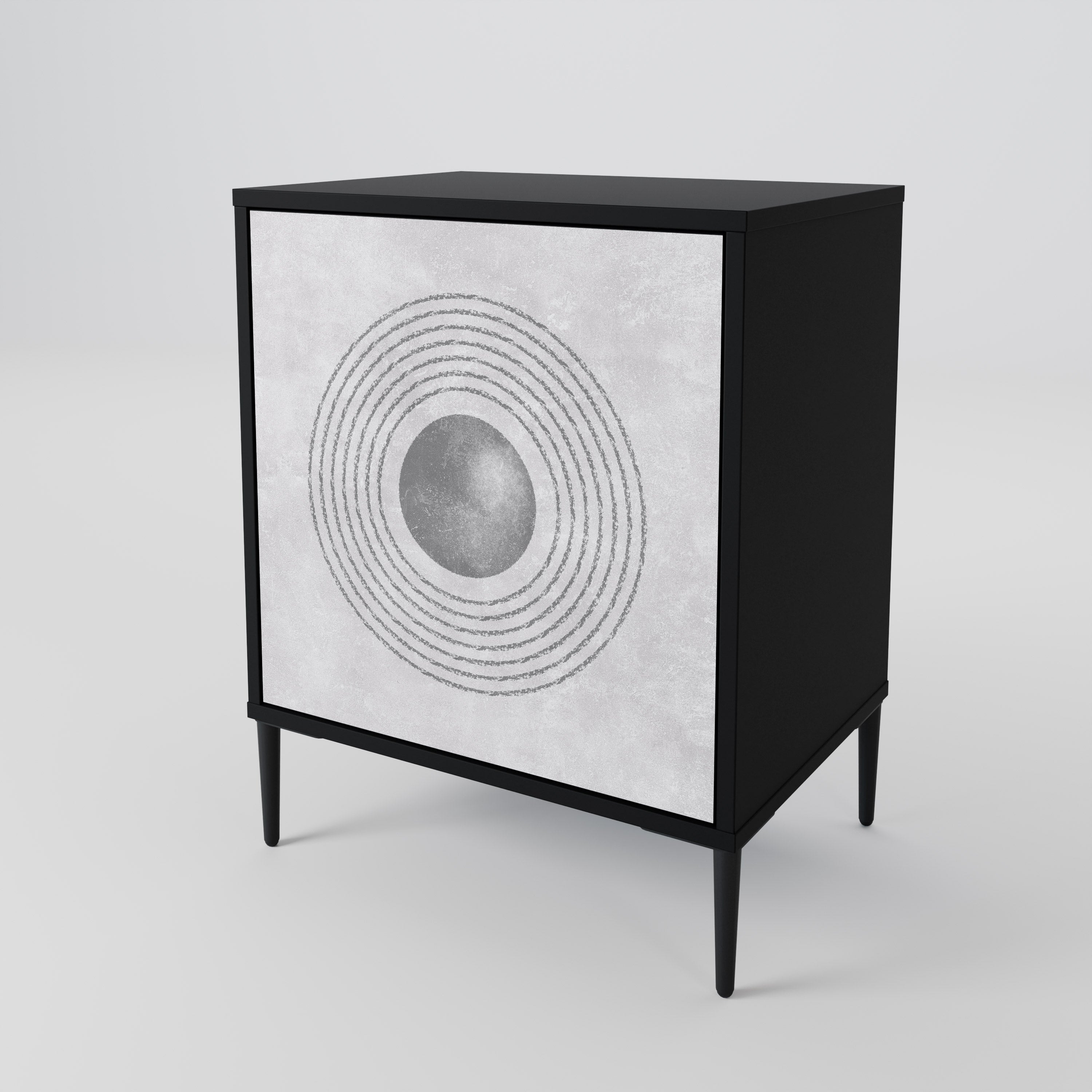 SOLID CIRCLES Komoda 1-drzwiowa korpus Czarny