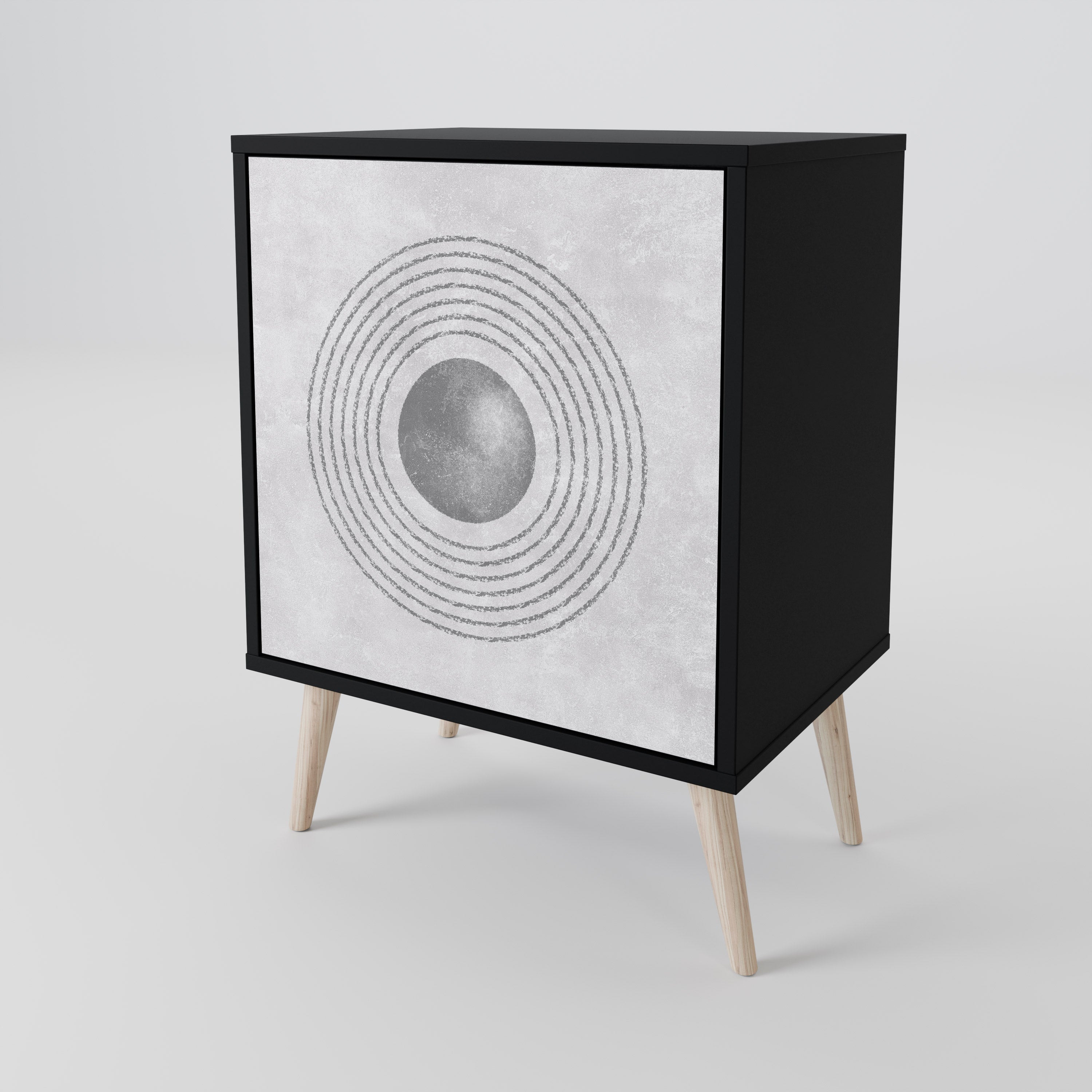 SOLID CIRCLES Komoda 1-drzwiowa korpus Czarny