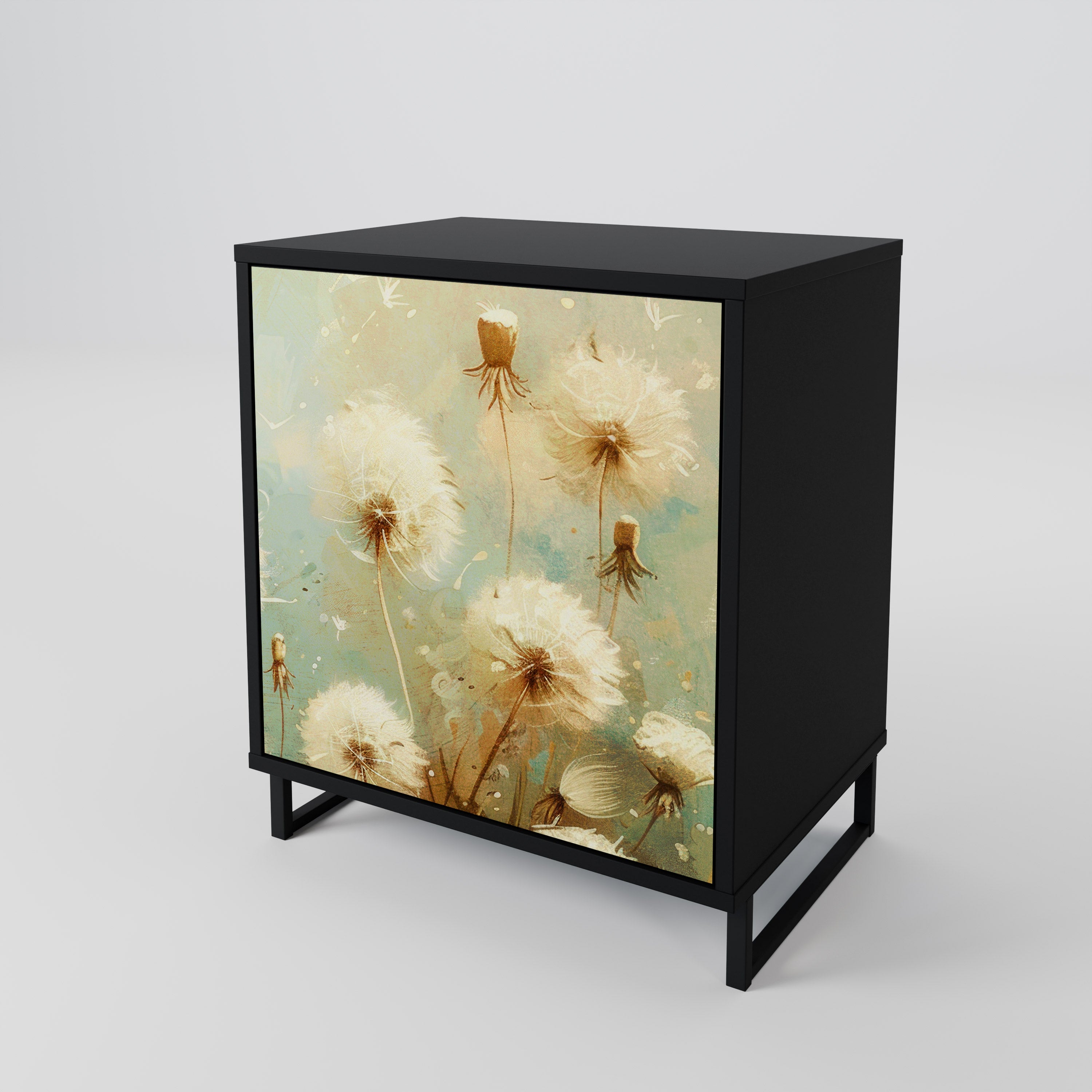 DREAMY MEADOW Komoda 1-drzwiowa korpus Czarny