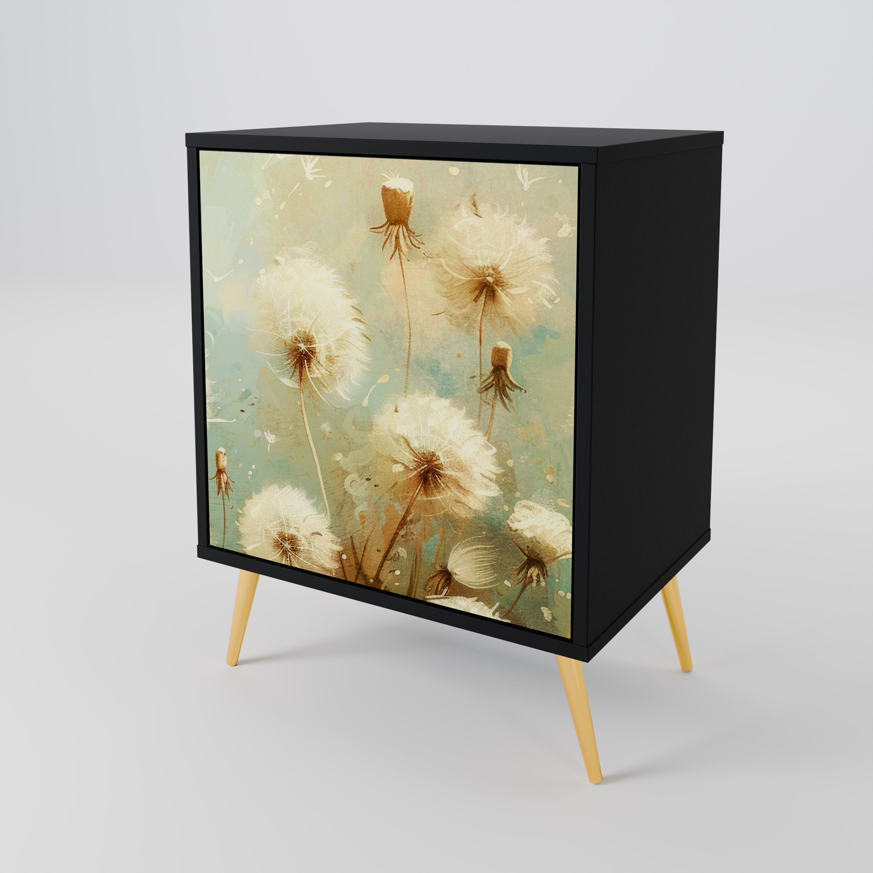 DREAMY MEADOW Komoda 1-drzwiowa korpus Czarny
