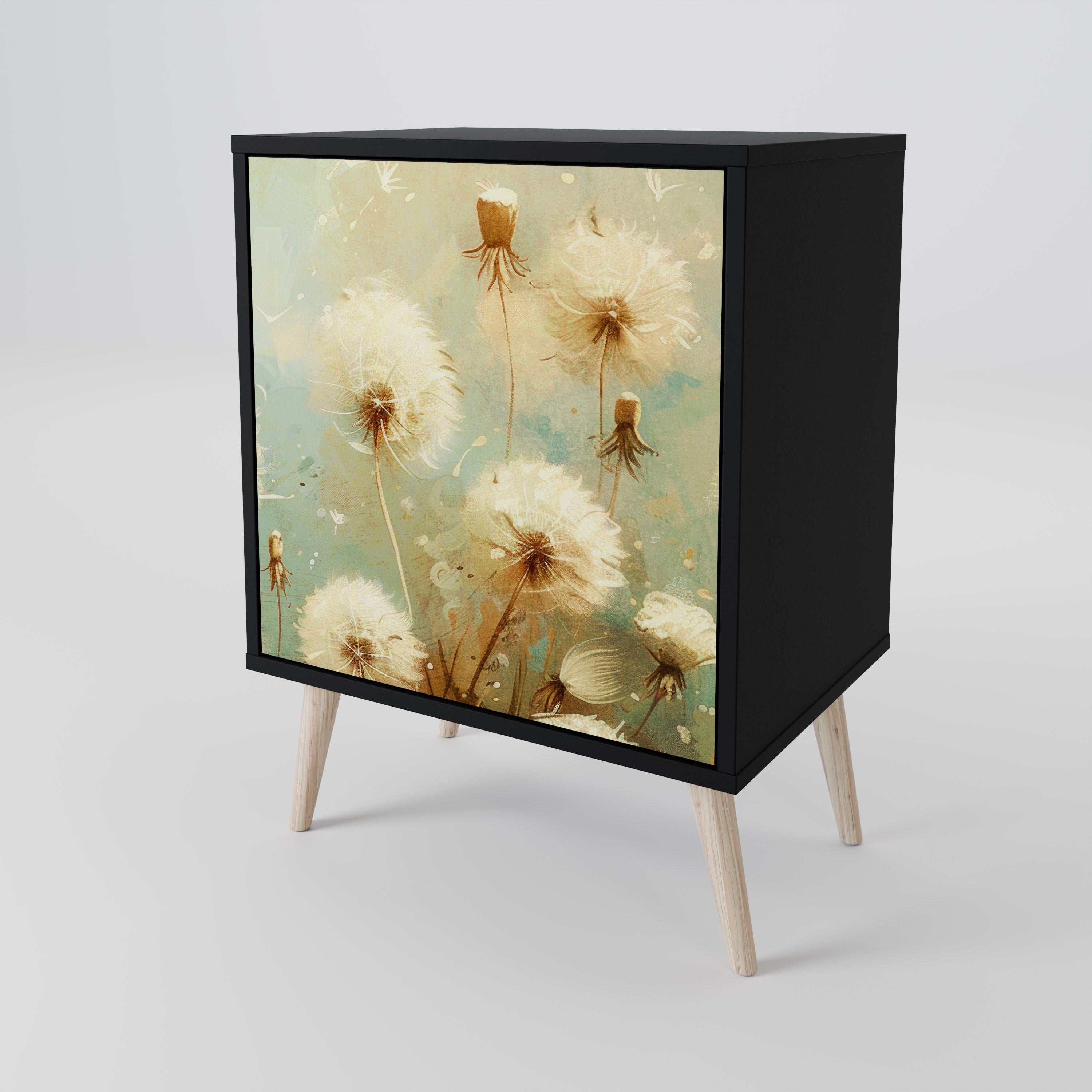 DREAMY MEADOW Komoda 1-drzwiowa korpus Czarny