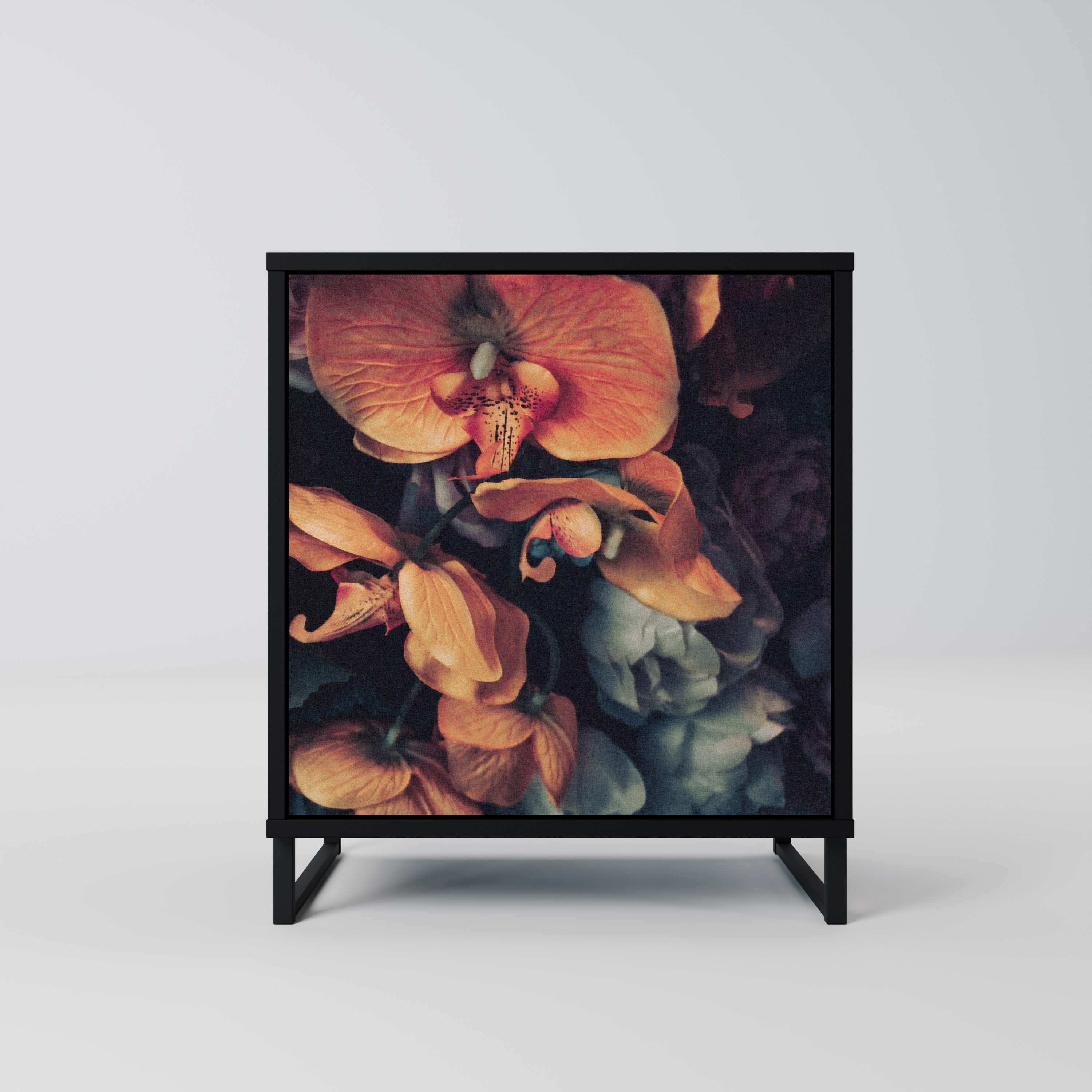 NEVERENDING BLOOM Komoda 1-drzwiowa korpus Czarny