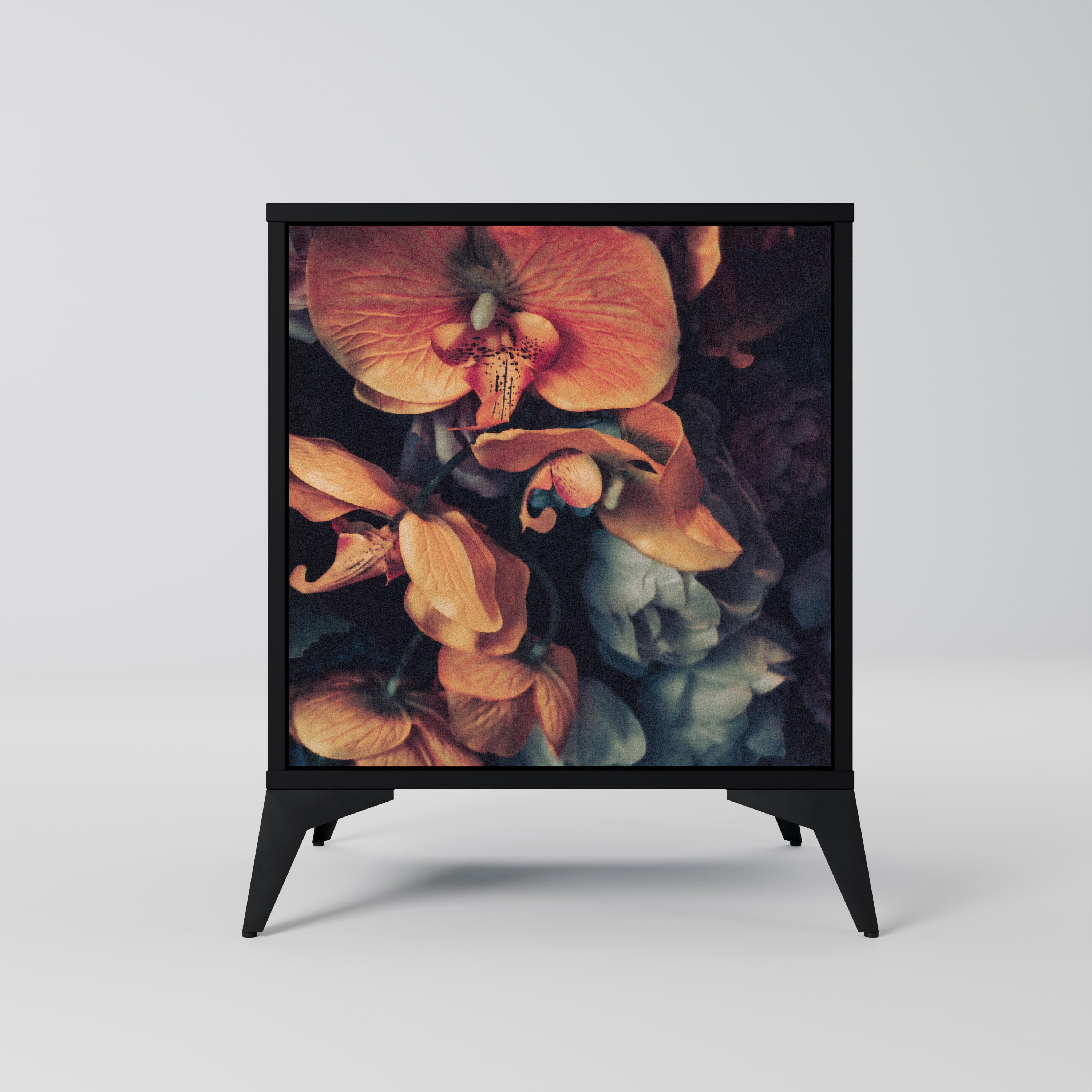 NEVERENDING BLOOM Komoda 1-drzwiowa korpus Czarny