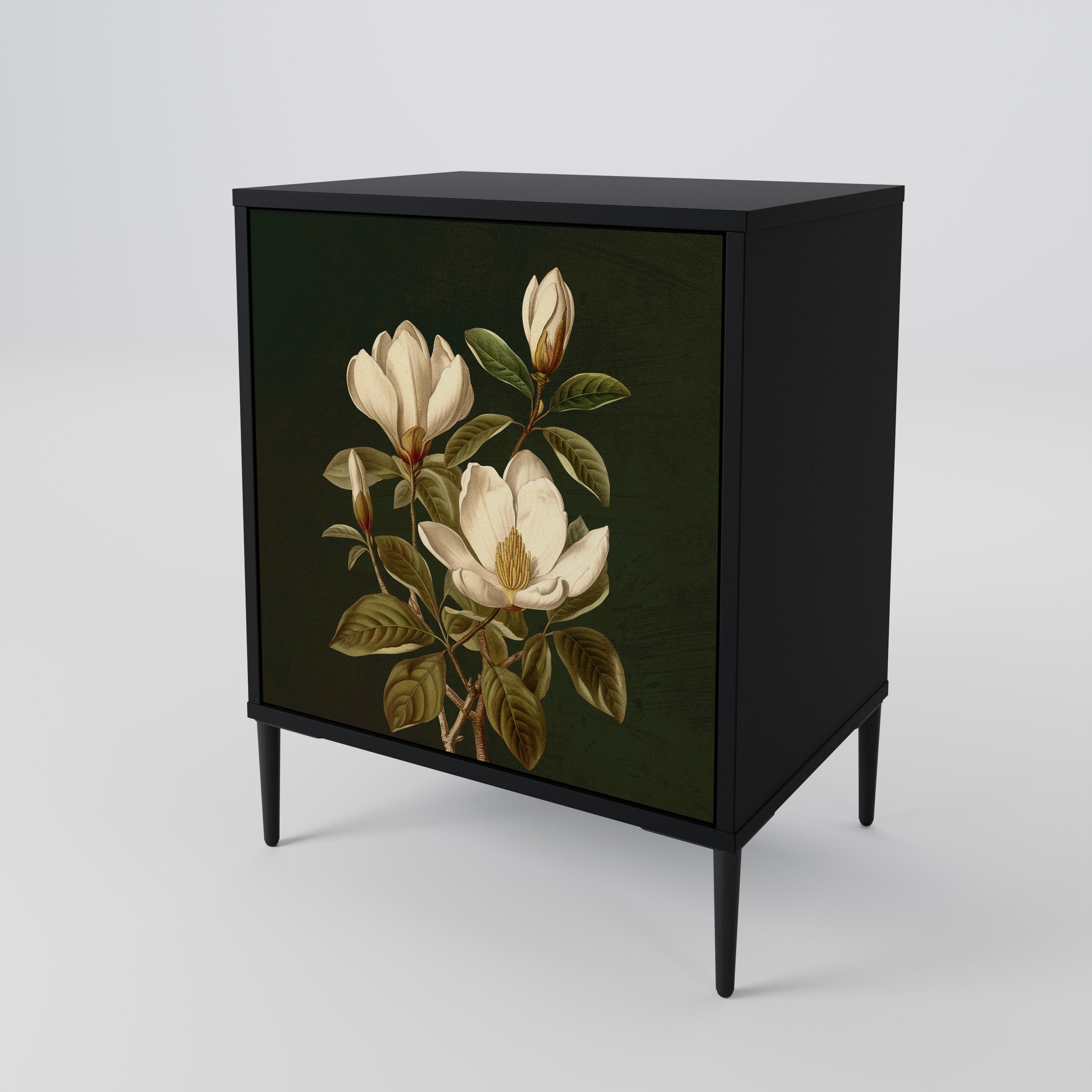 FLORAL NOIR Komoda 1-drzwiowa korpus Czarny