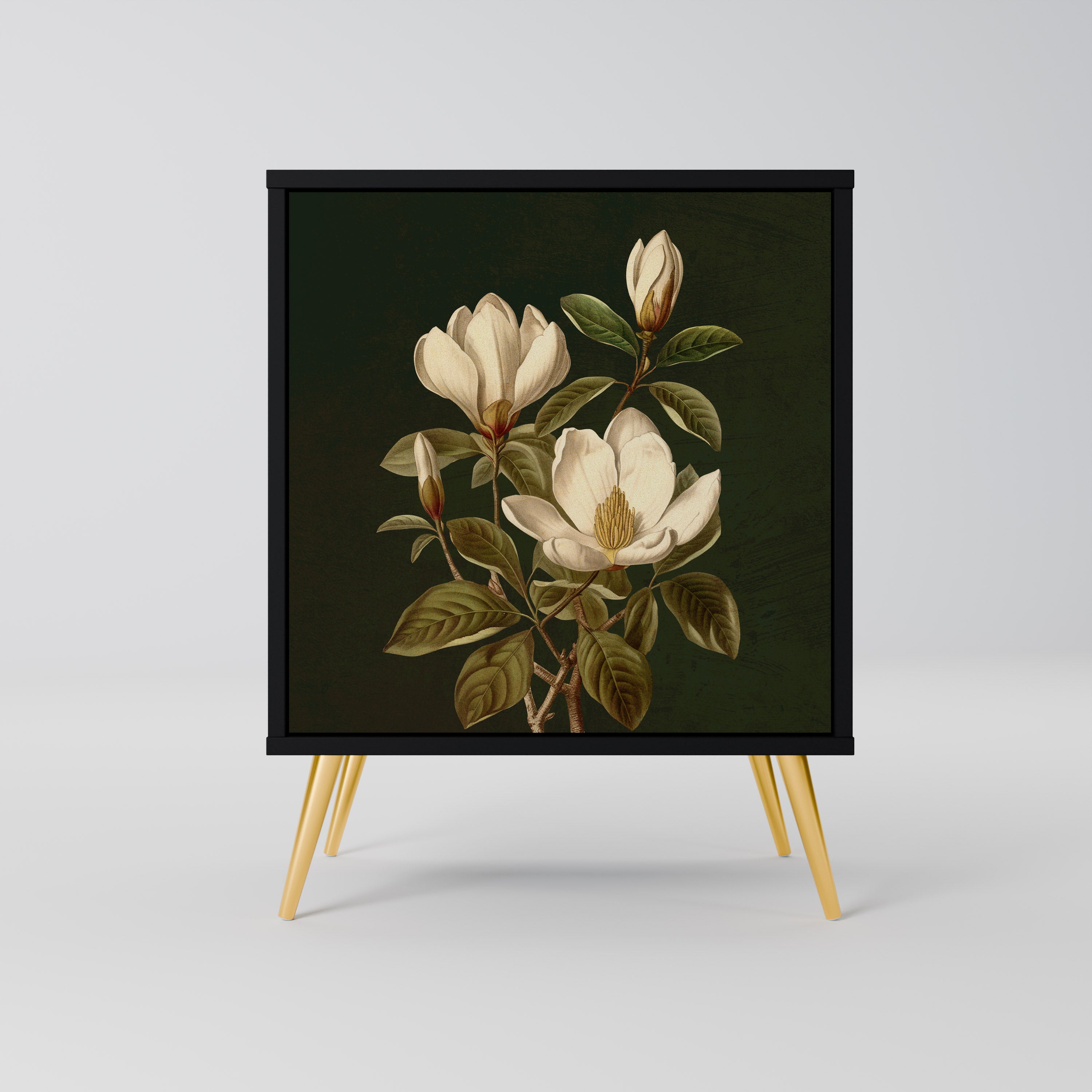 FLORAL NOIR Komoda 1-drzwiowa korpus Czarny