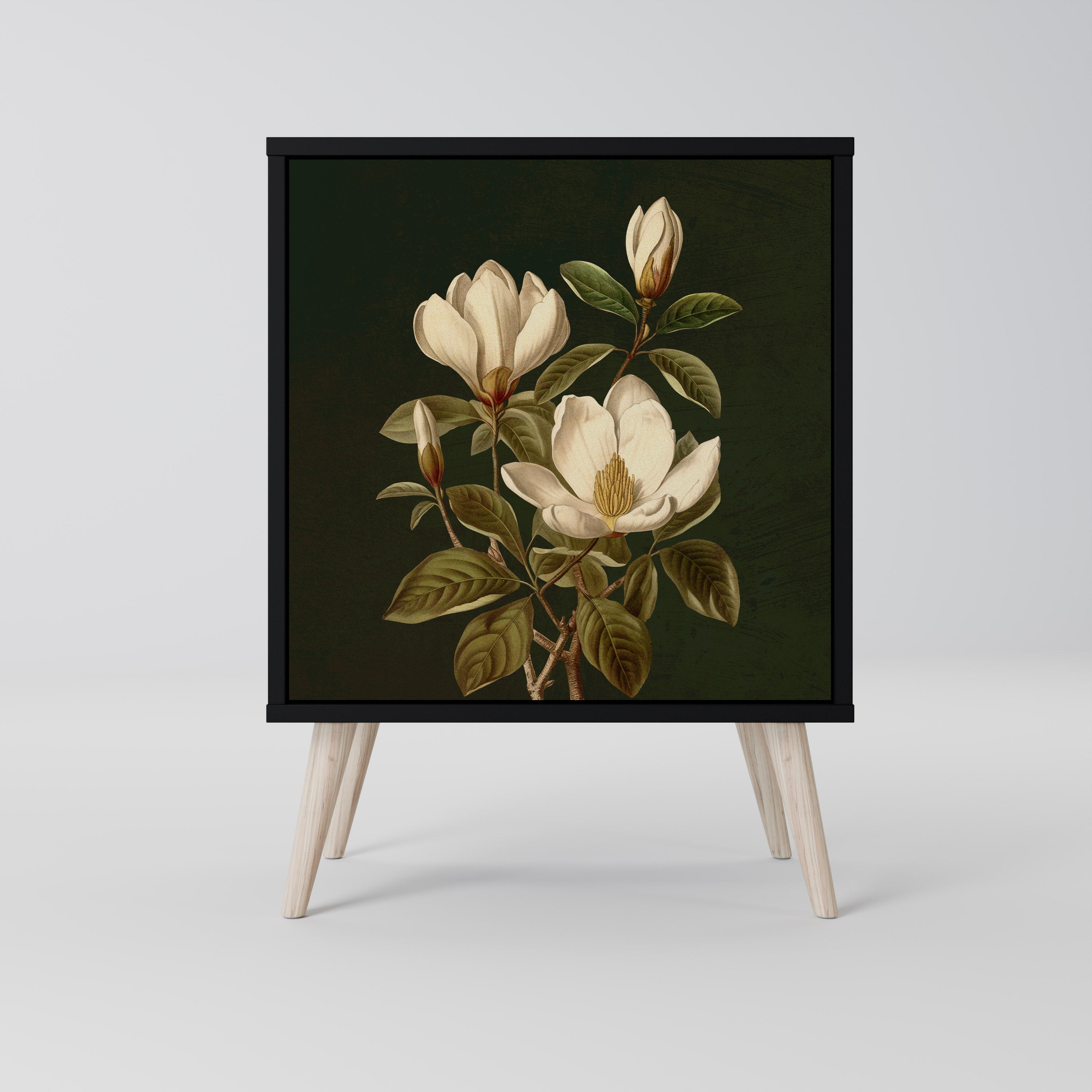 FLORAL NOIR Komoda 1-drzwiowa korpus Czarny