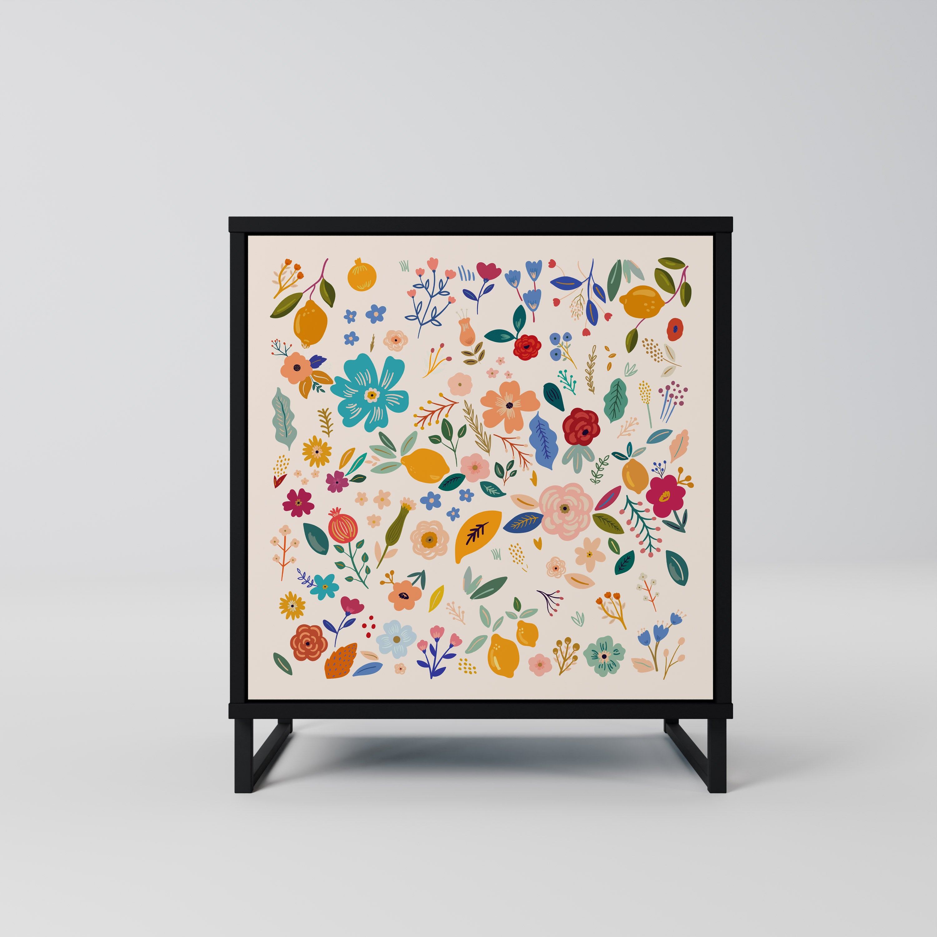 FLORAL COMBINATION Komoda 1-drzwiowa korpus Czarny