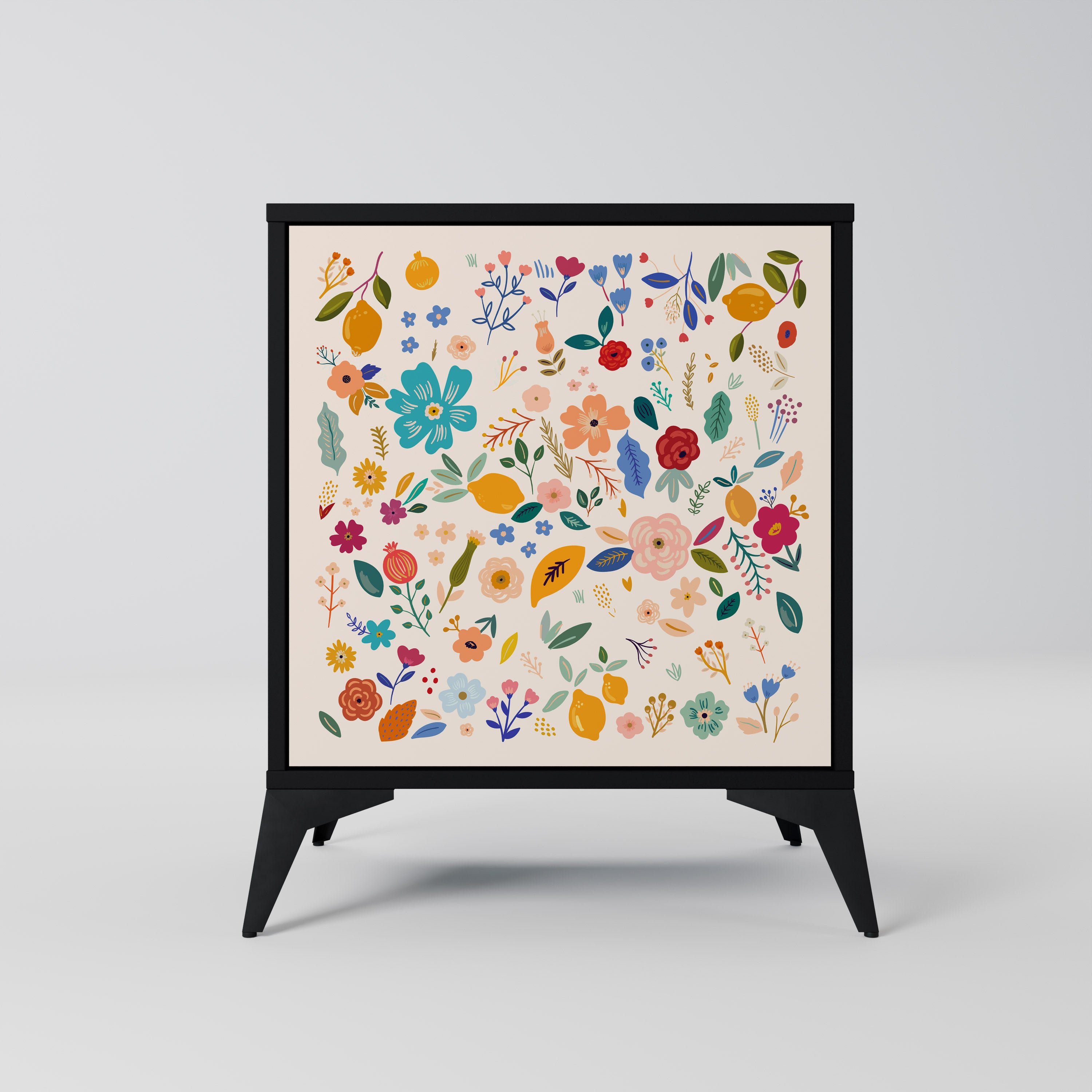 FLORAL COMBINATION Komoda 1-drzwiowa korpus Czarny