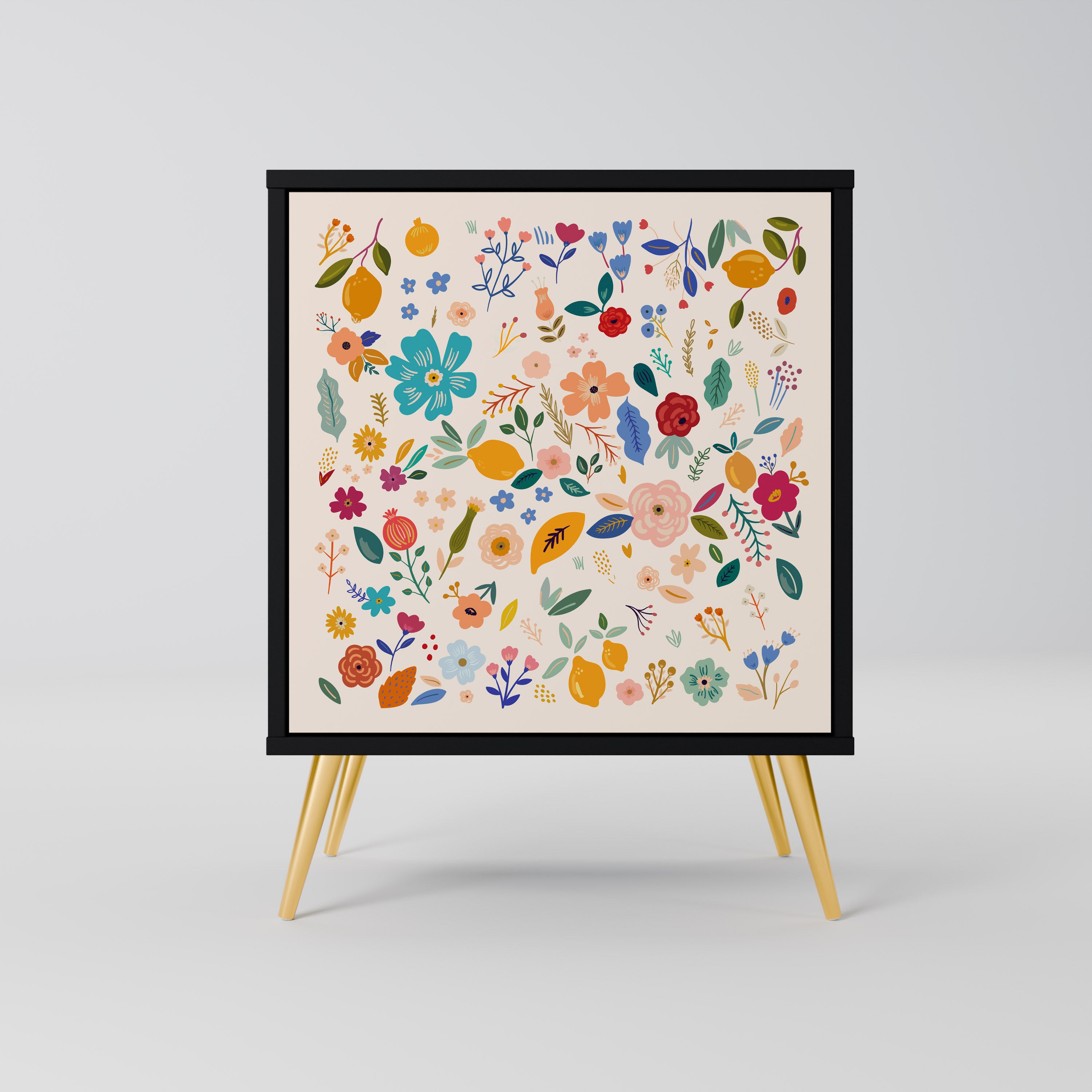 FLORAL COMBINATION Komoda 1-drzwiowa korpus Czarny