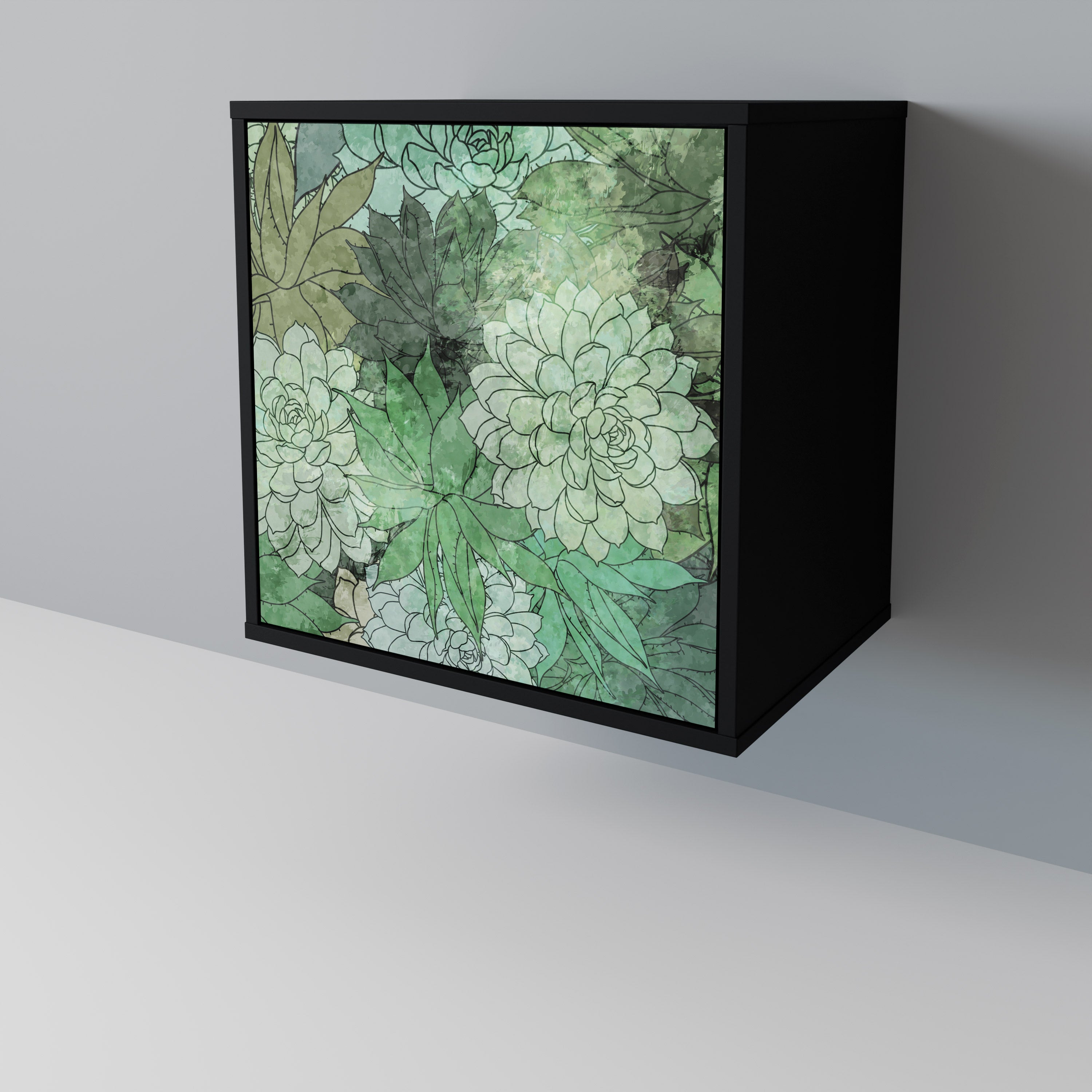 SUCCULENT CLUSTER Komoda 1-drzwiowa korpus Czarny