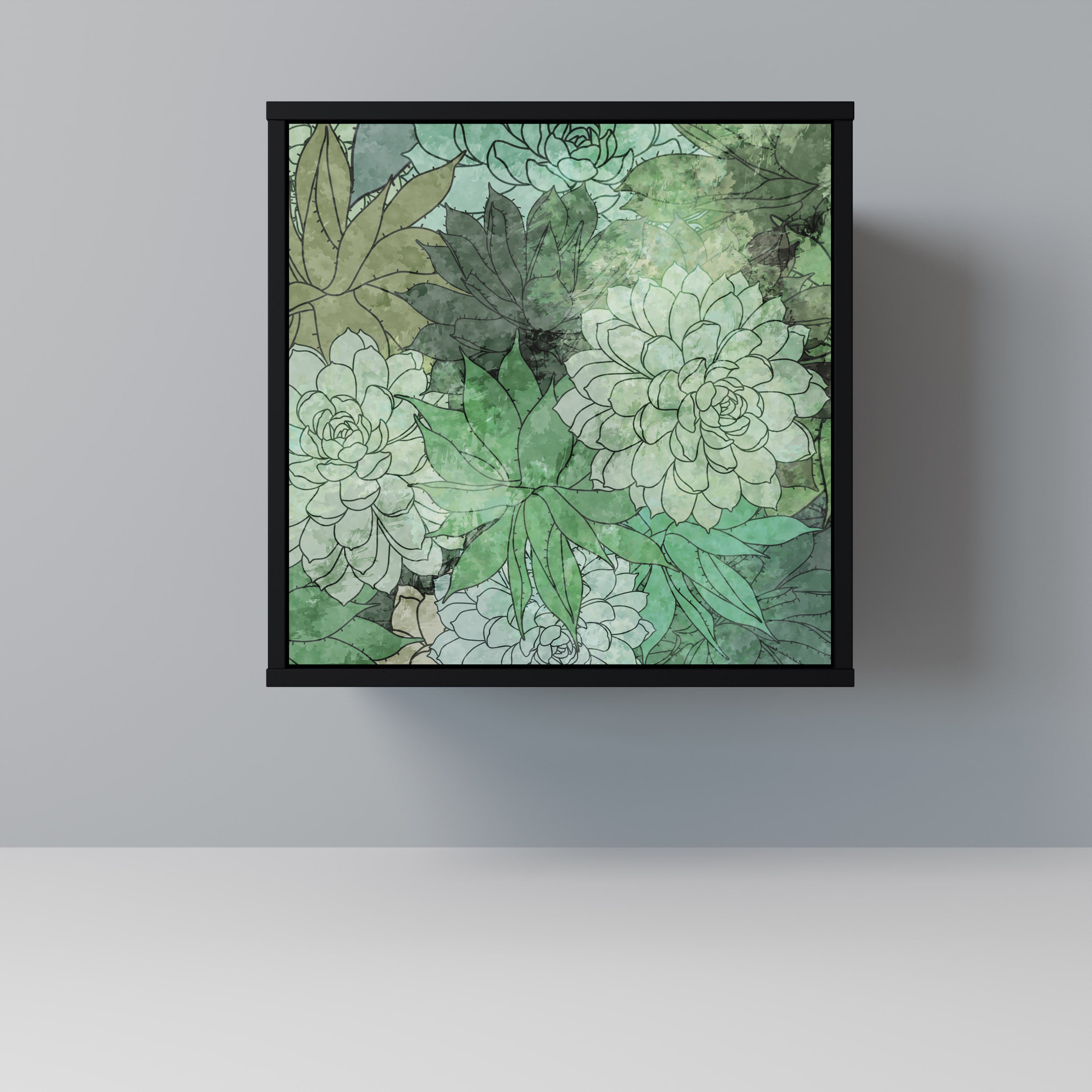 SUCCULENT CLUSTER Komoda 1-drzwiowa korpus Czarny