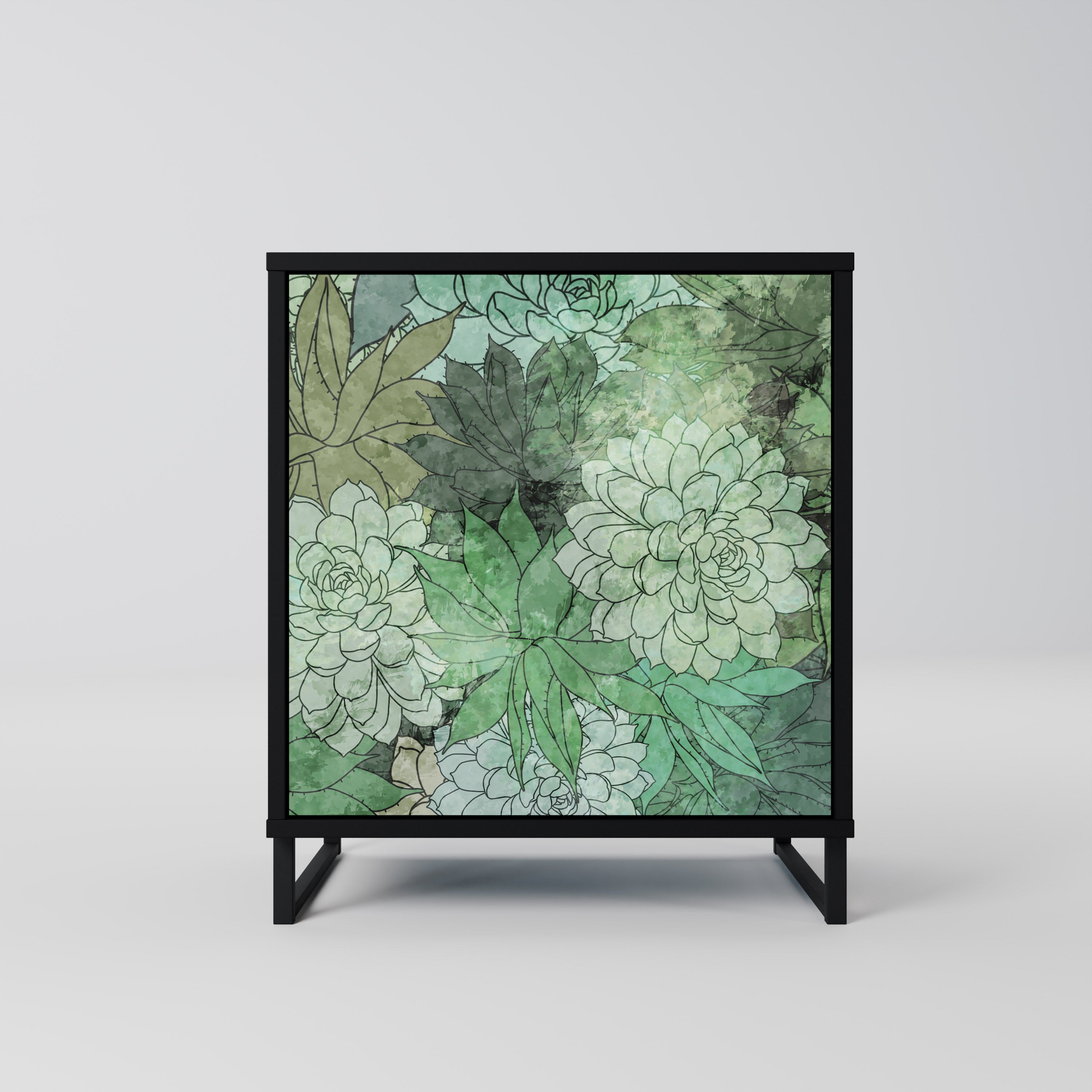 SUCCULENT CLUSTER Komoda 1-drzwiowa korpus Czarny