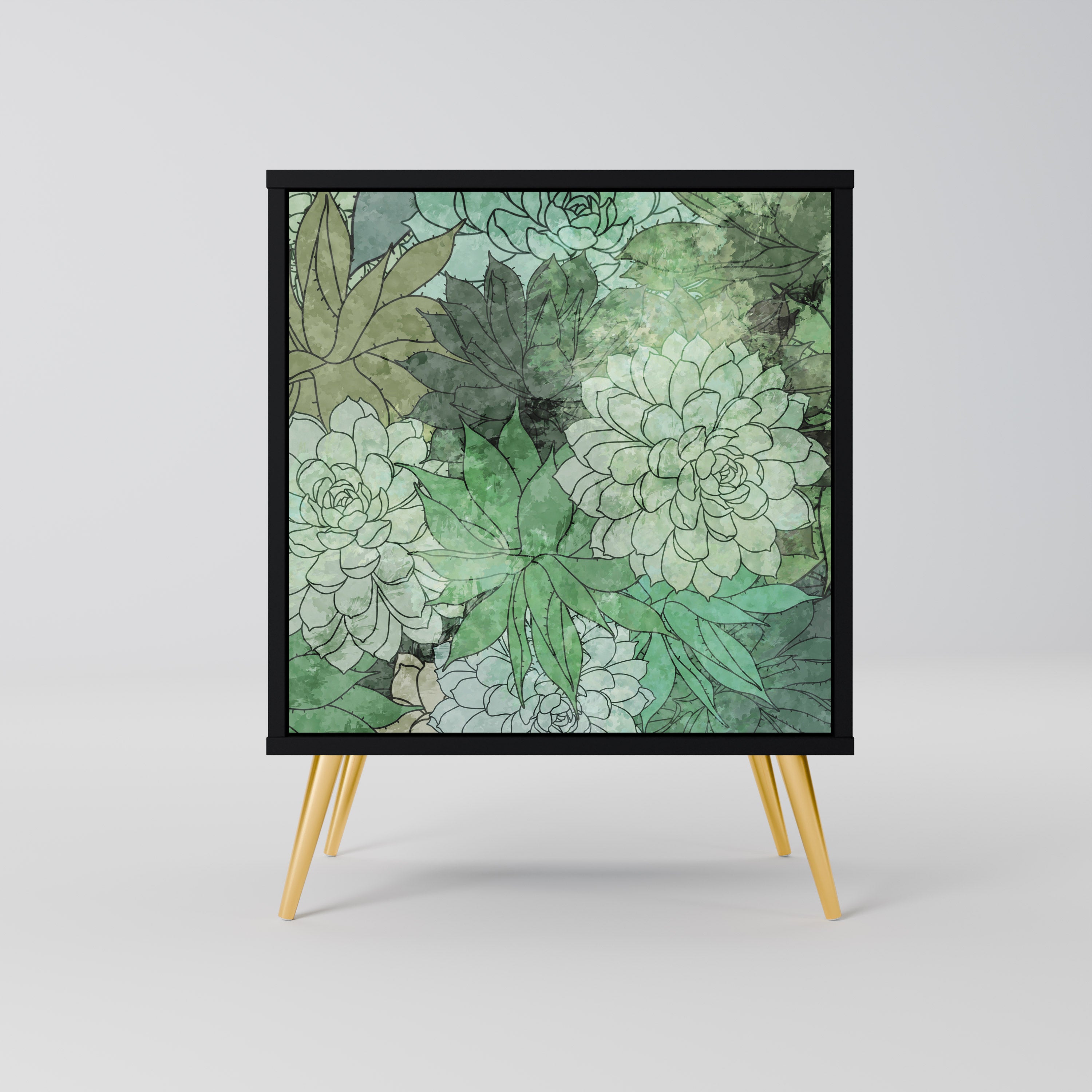 SUCCULENT CLUSTER Komoda 1-drzwiowa korpus Czarny