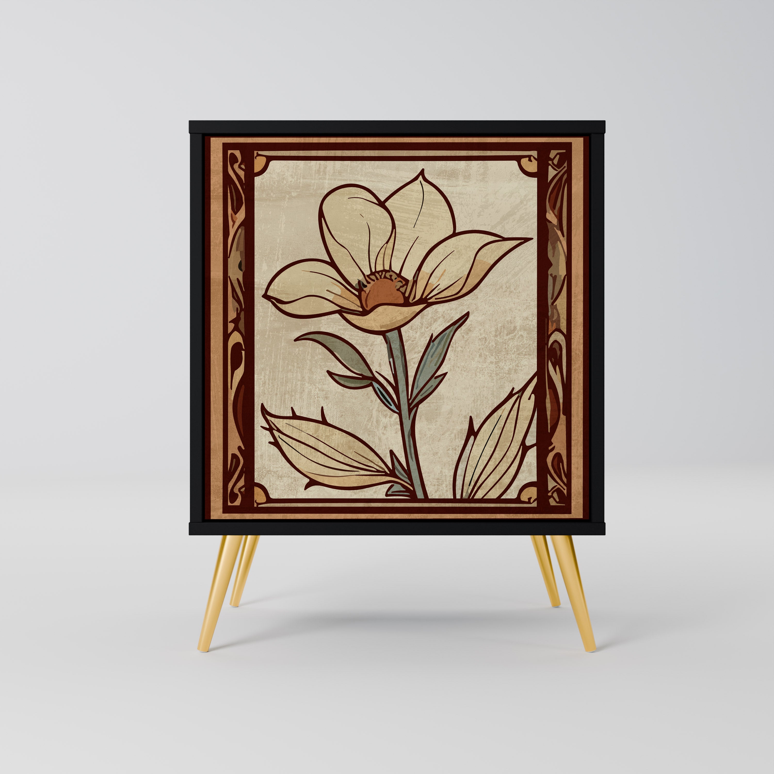 TIMELESS FLORA Komoda 1-drzwiowa korpus Czarny